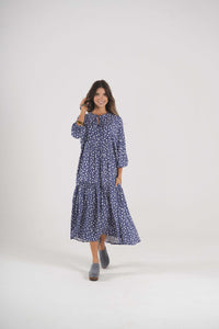 Long dress with polka dot print