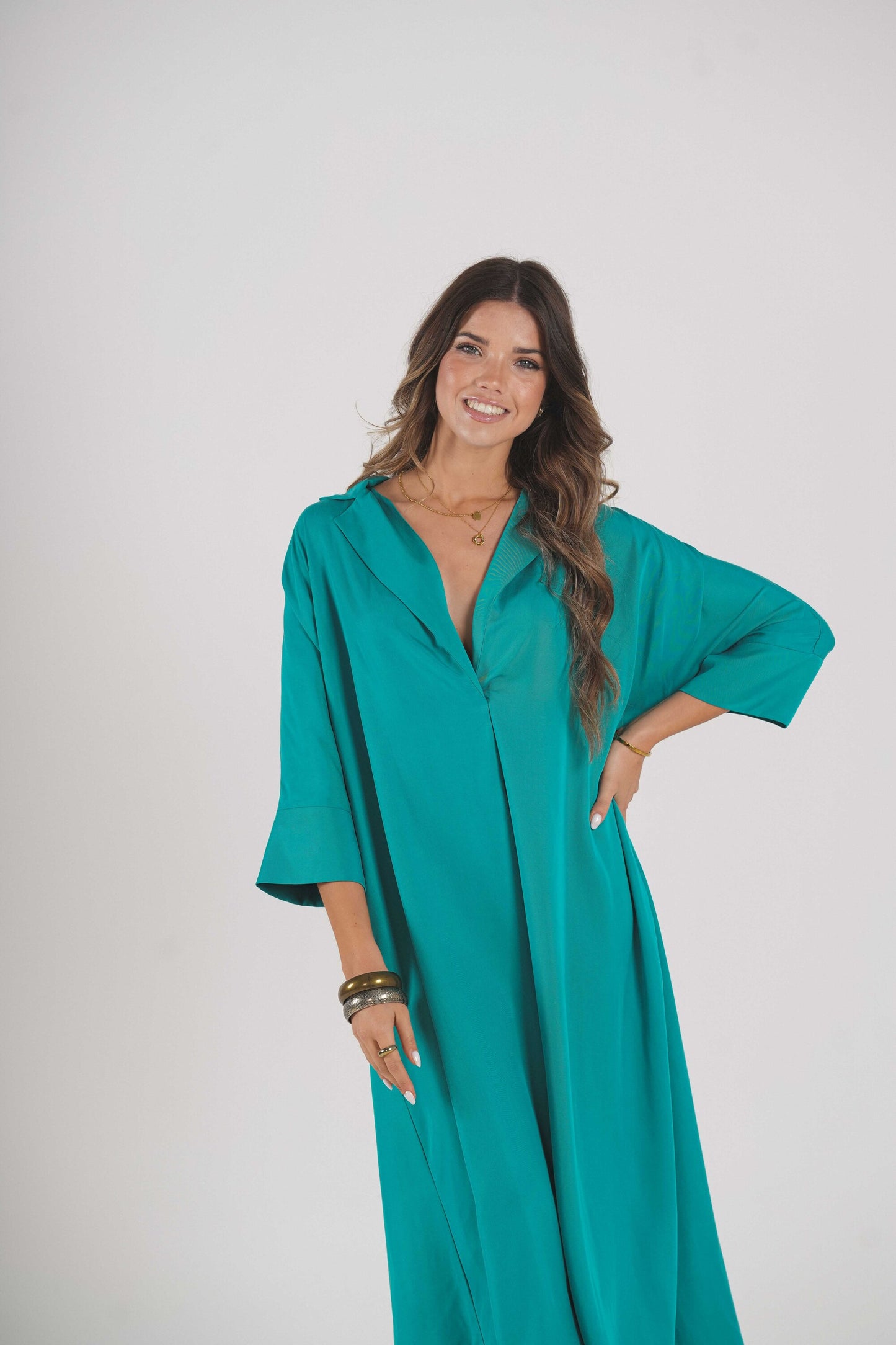 Vestido midi em viscose