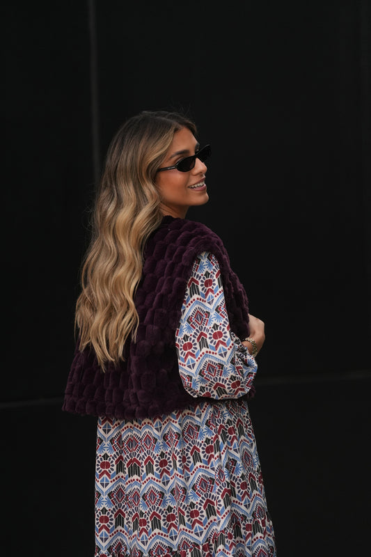 Colete em pêlo sintético