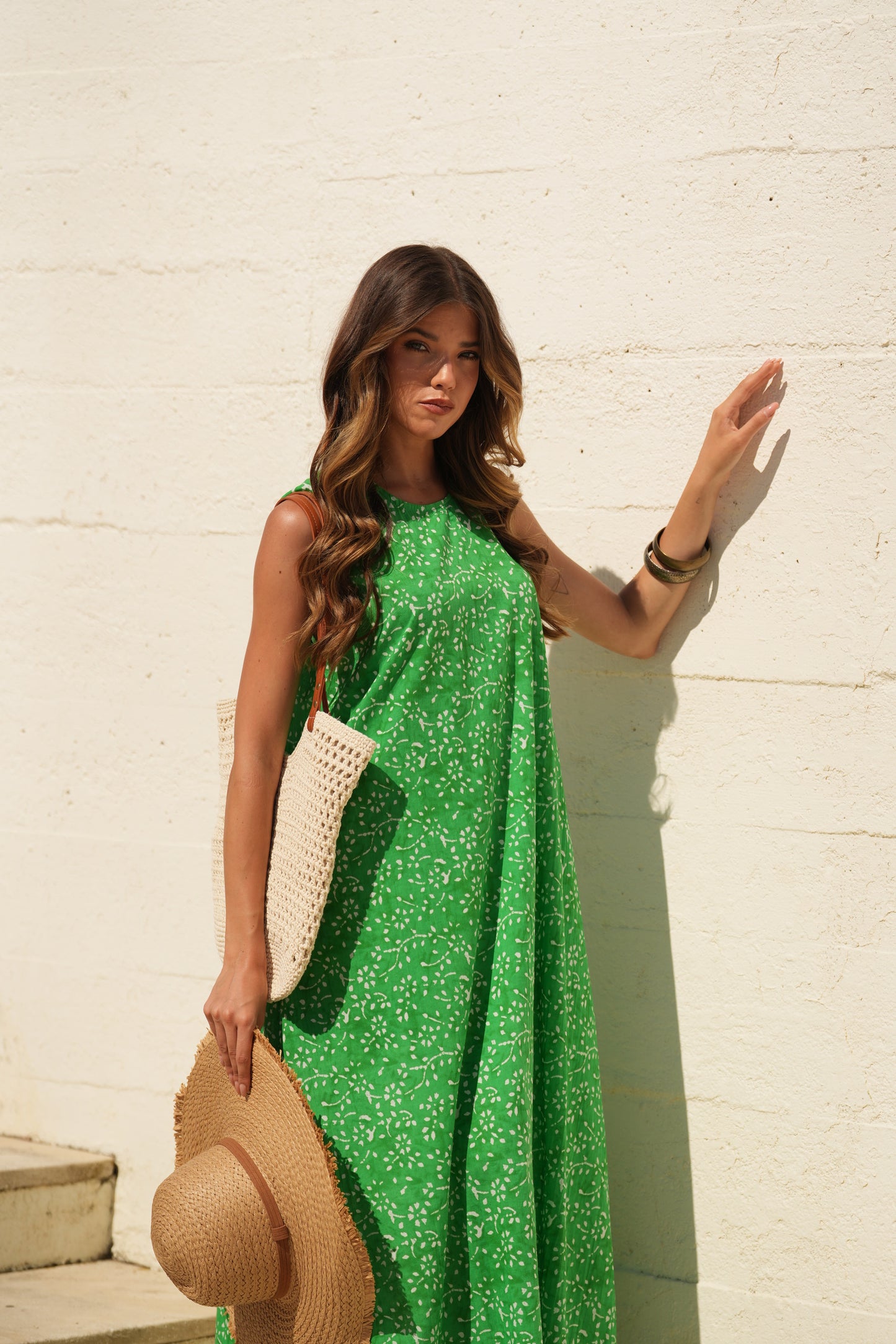 Vestido comprido estampado