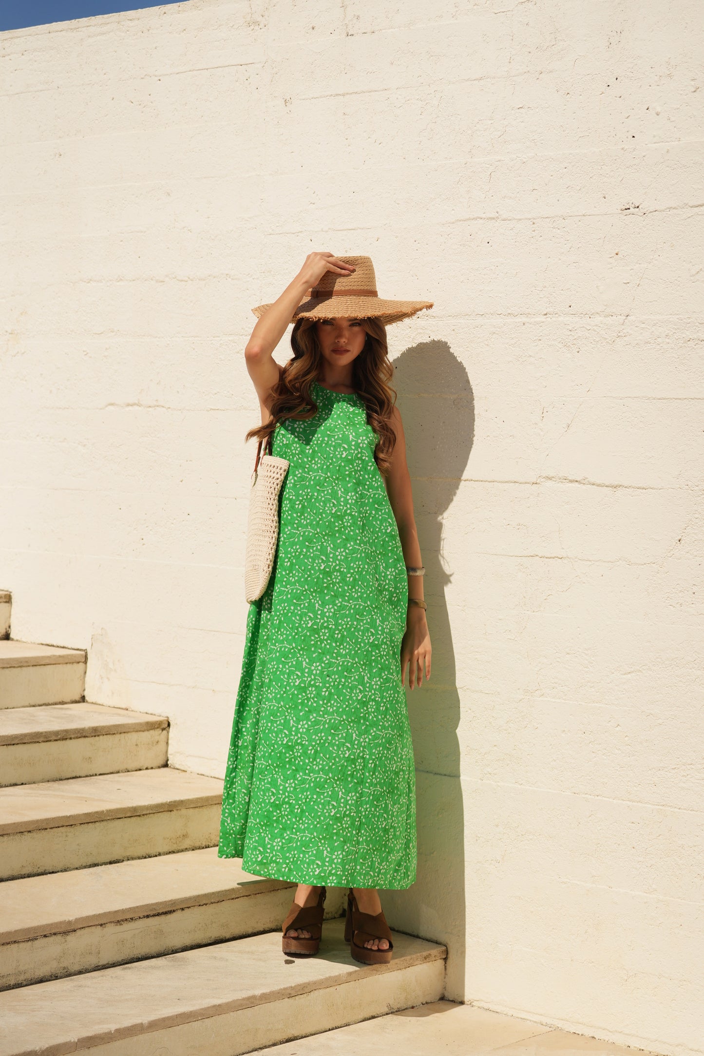 Vestido comprido estampado