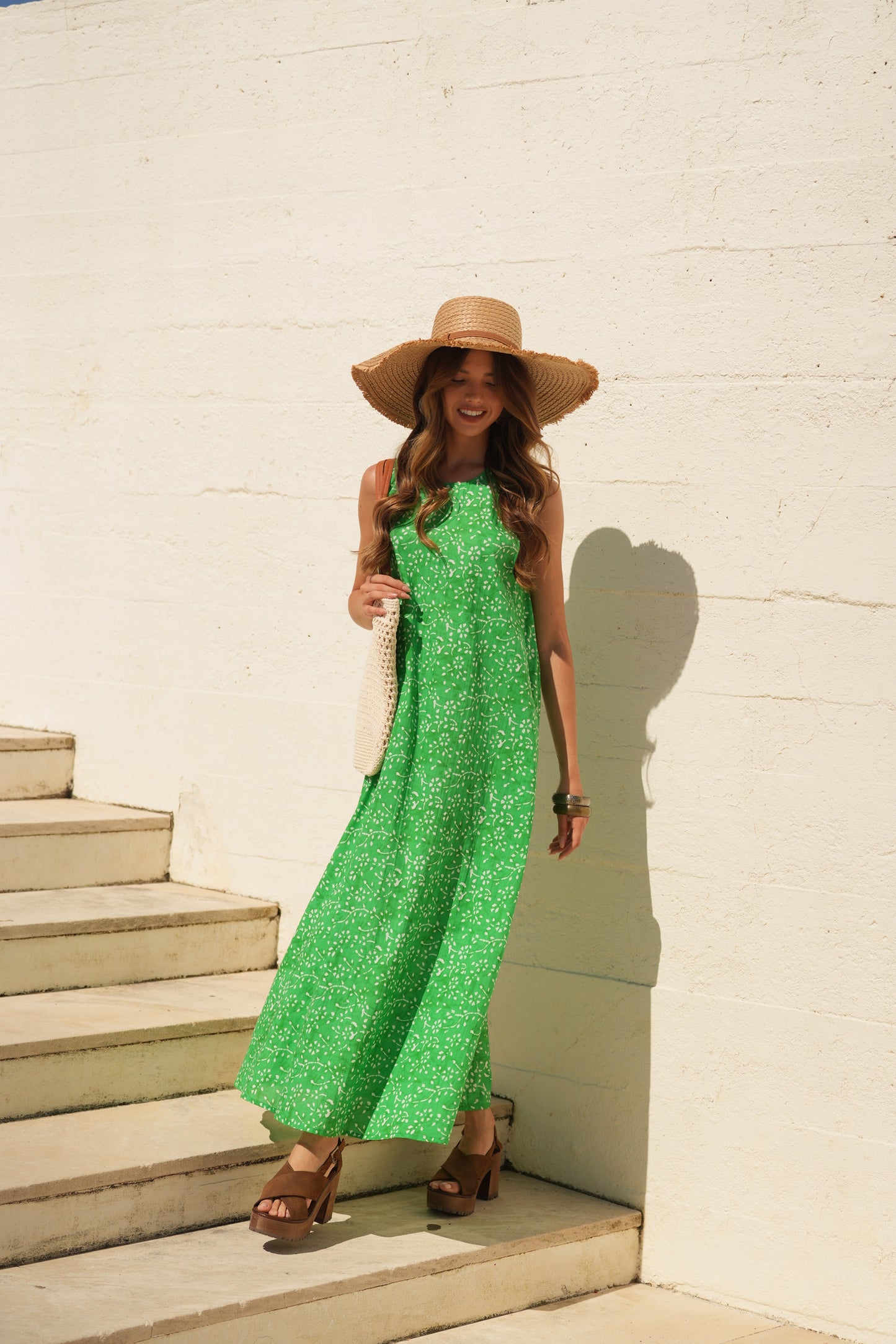Vestido comprido estampado