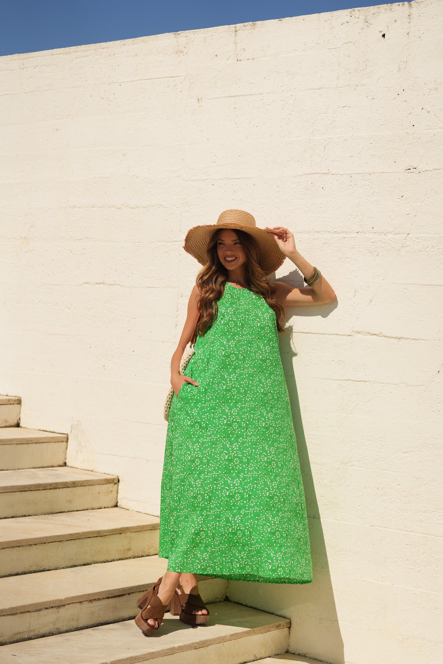 Vestido comprido estampado
