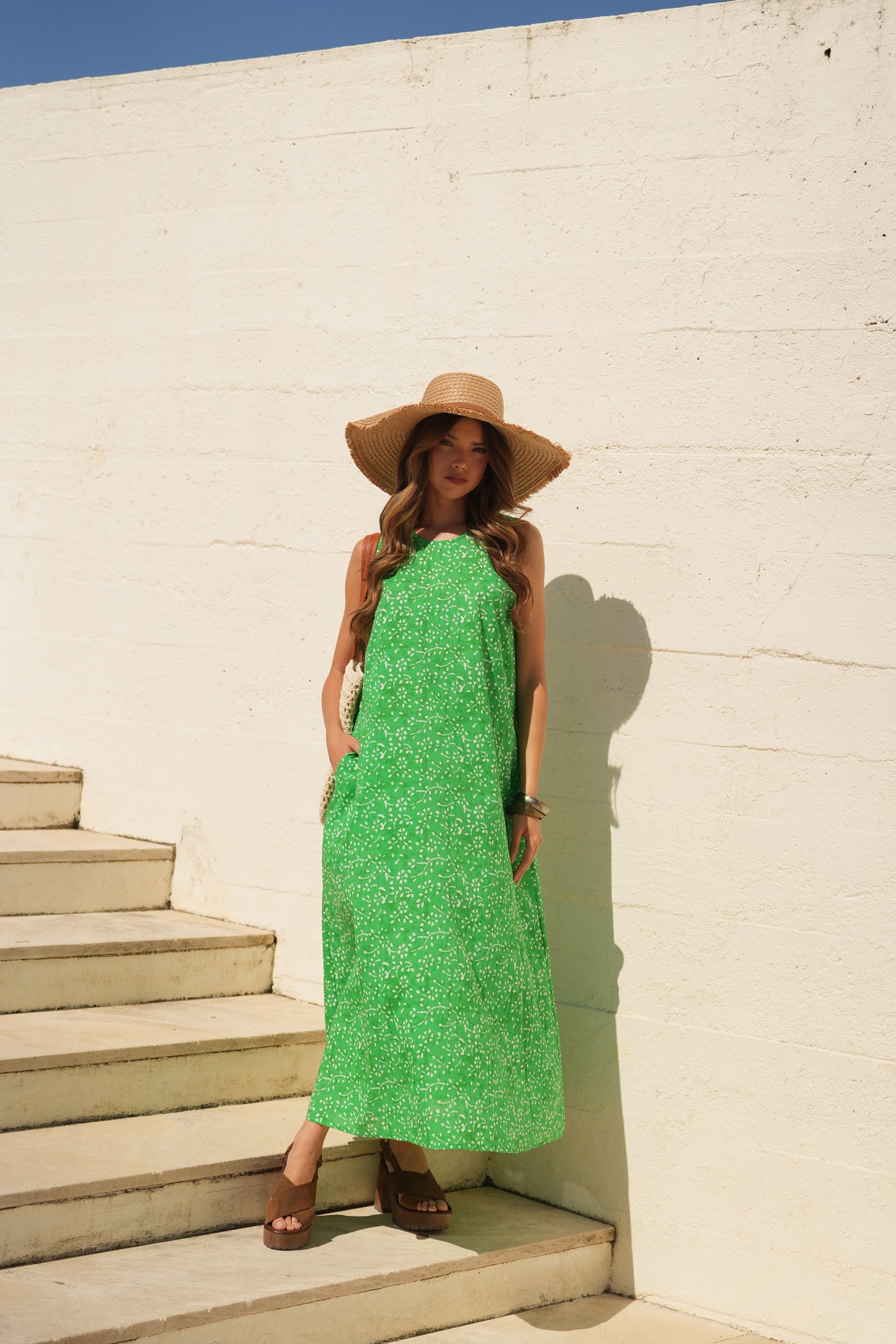 Vestido comprido estampado