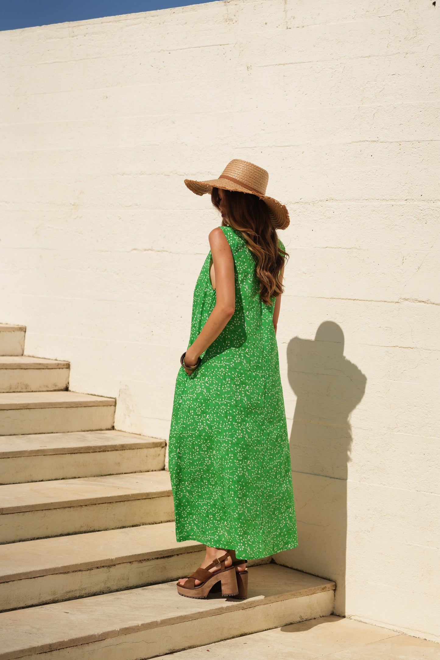 Vestido comprido estampado