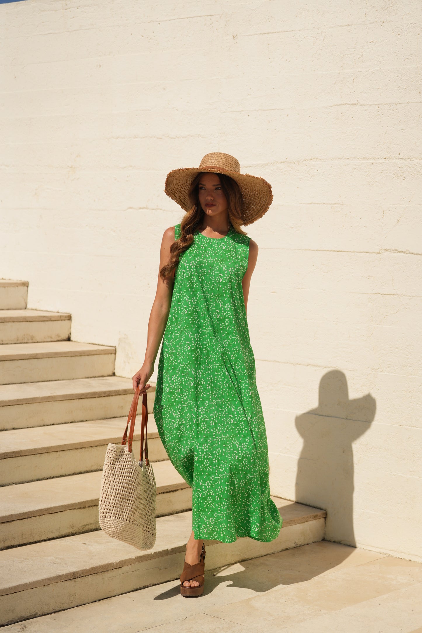 Vestido comprido estampado