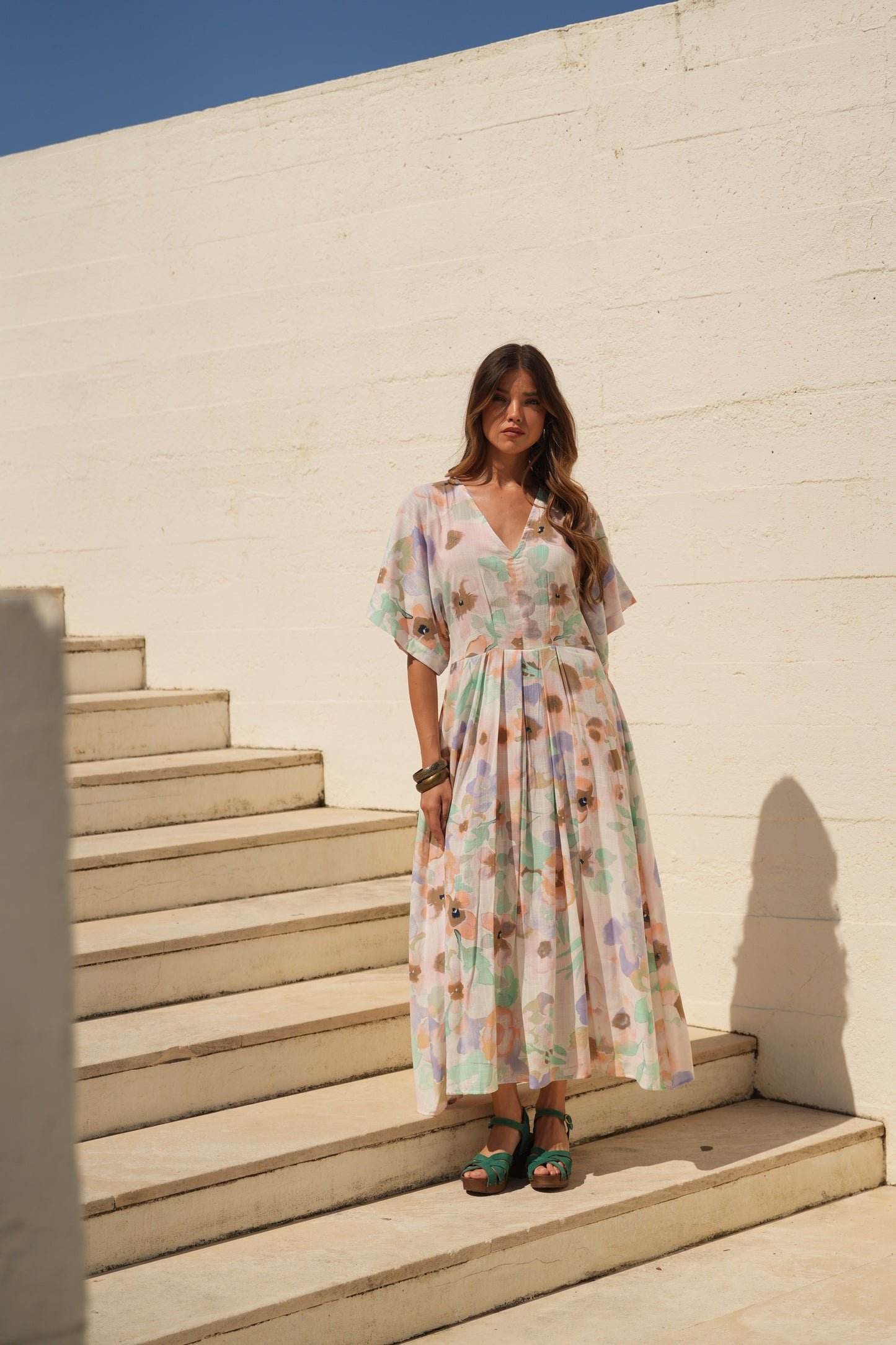 Vestido comprido estampado