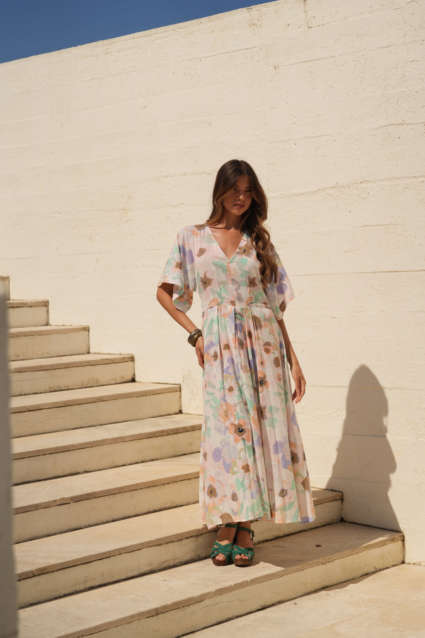 Vestido comprido estampado