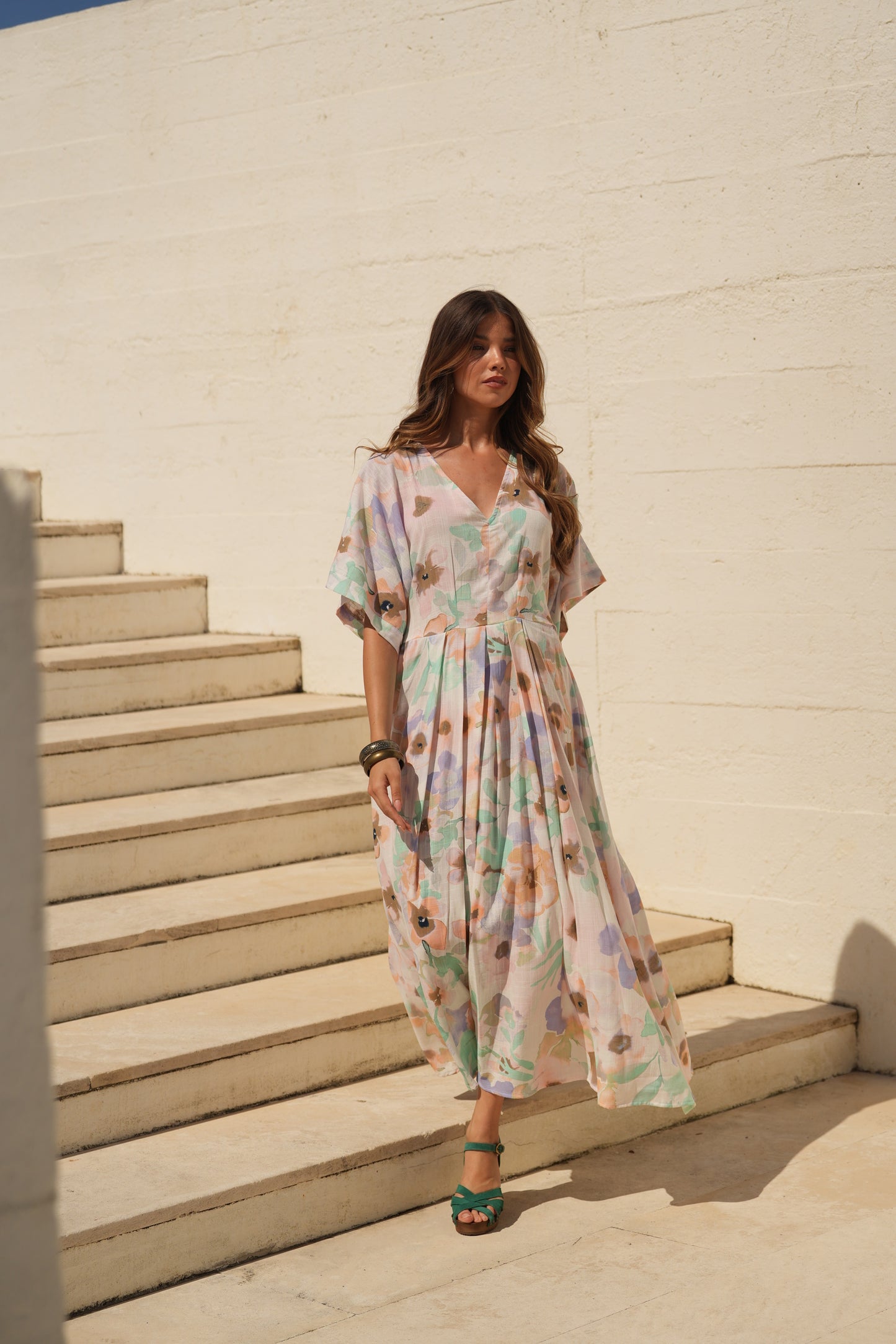 Vestido comprido estampado