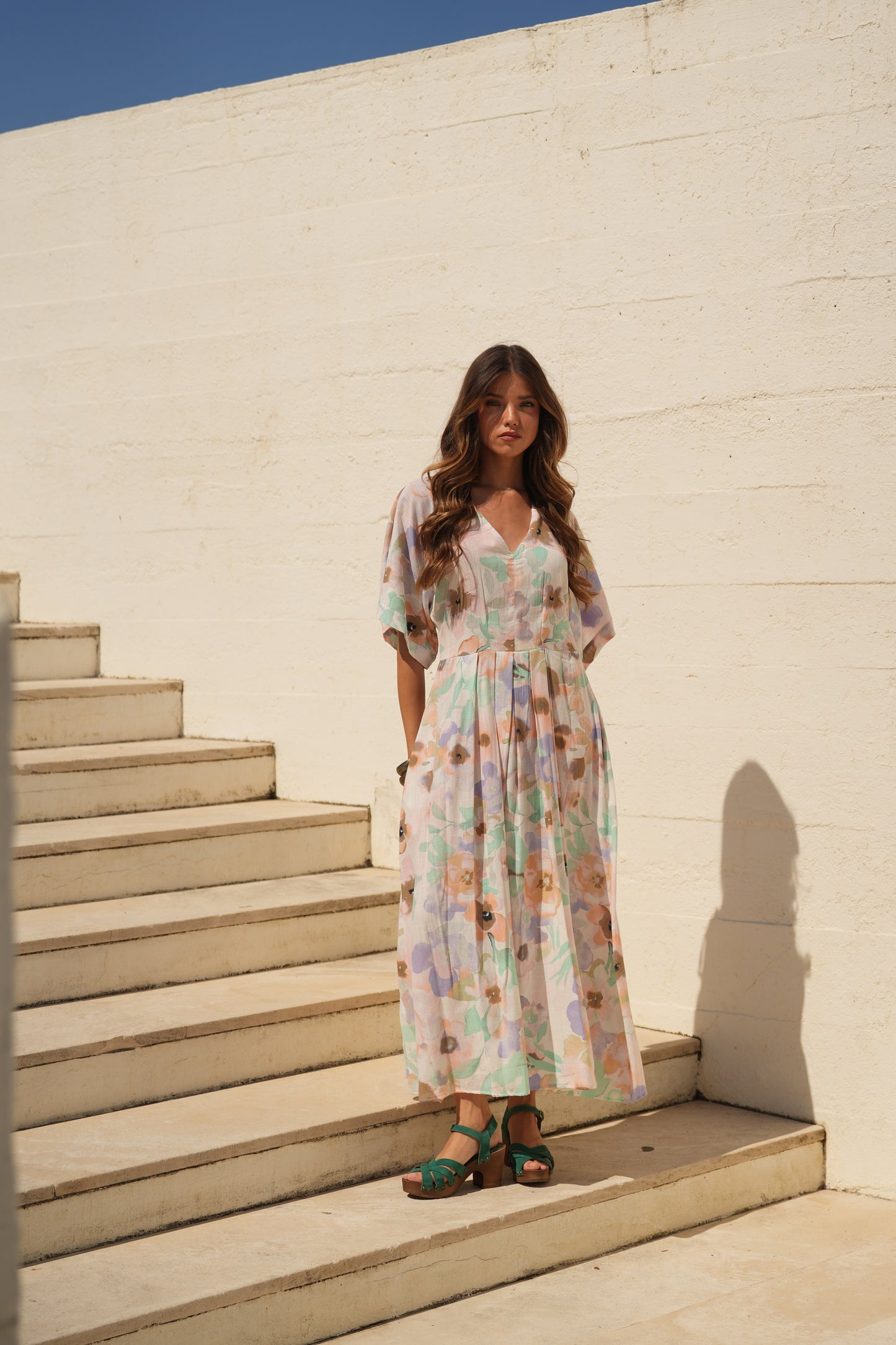 Vestido comprido estampado