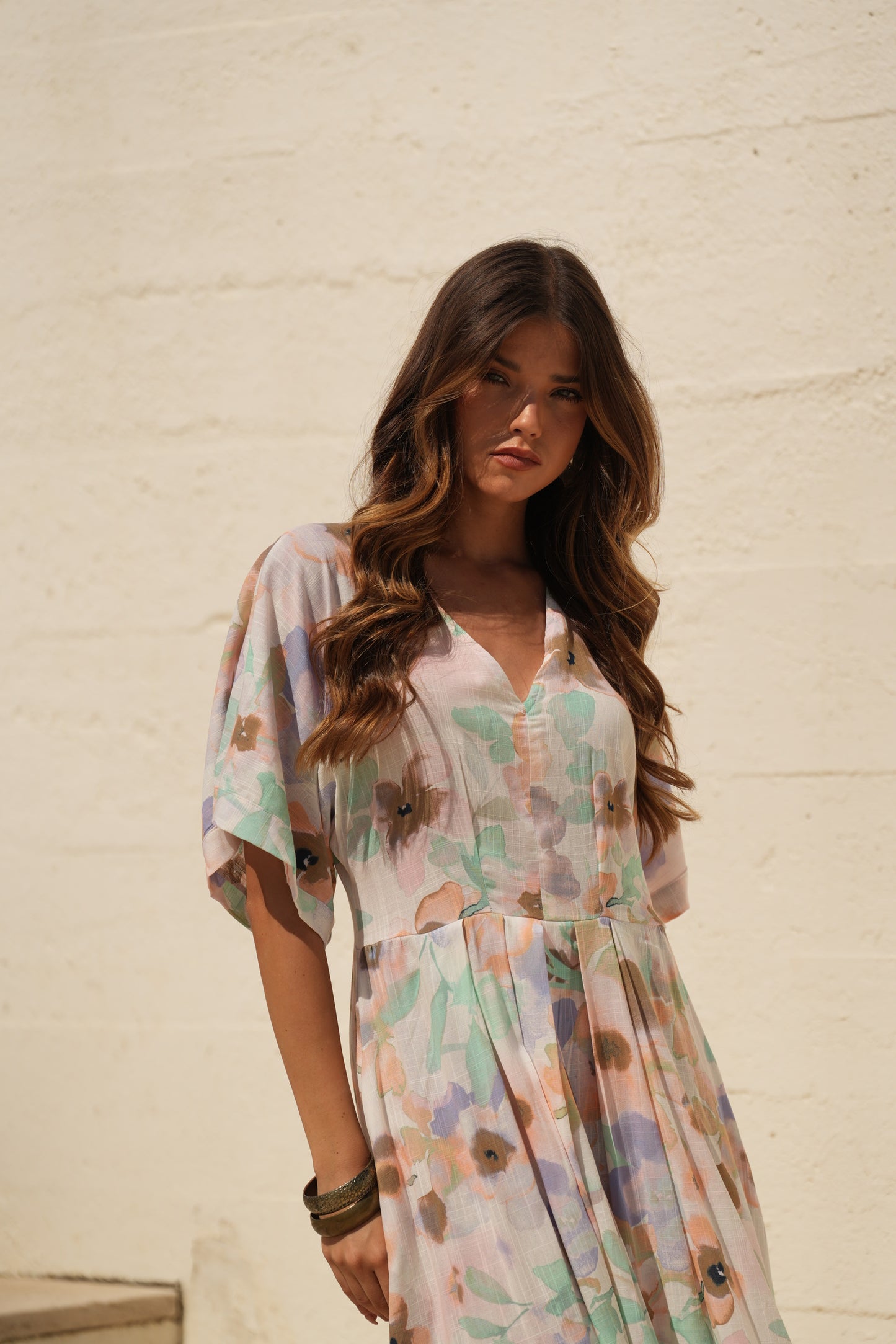 Vestido comprido estampado