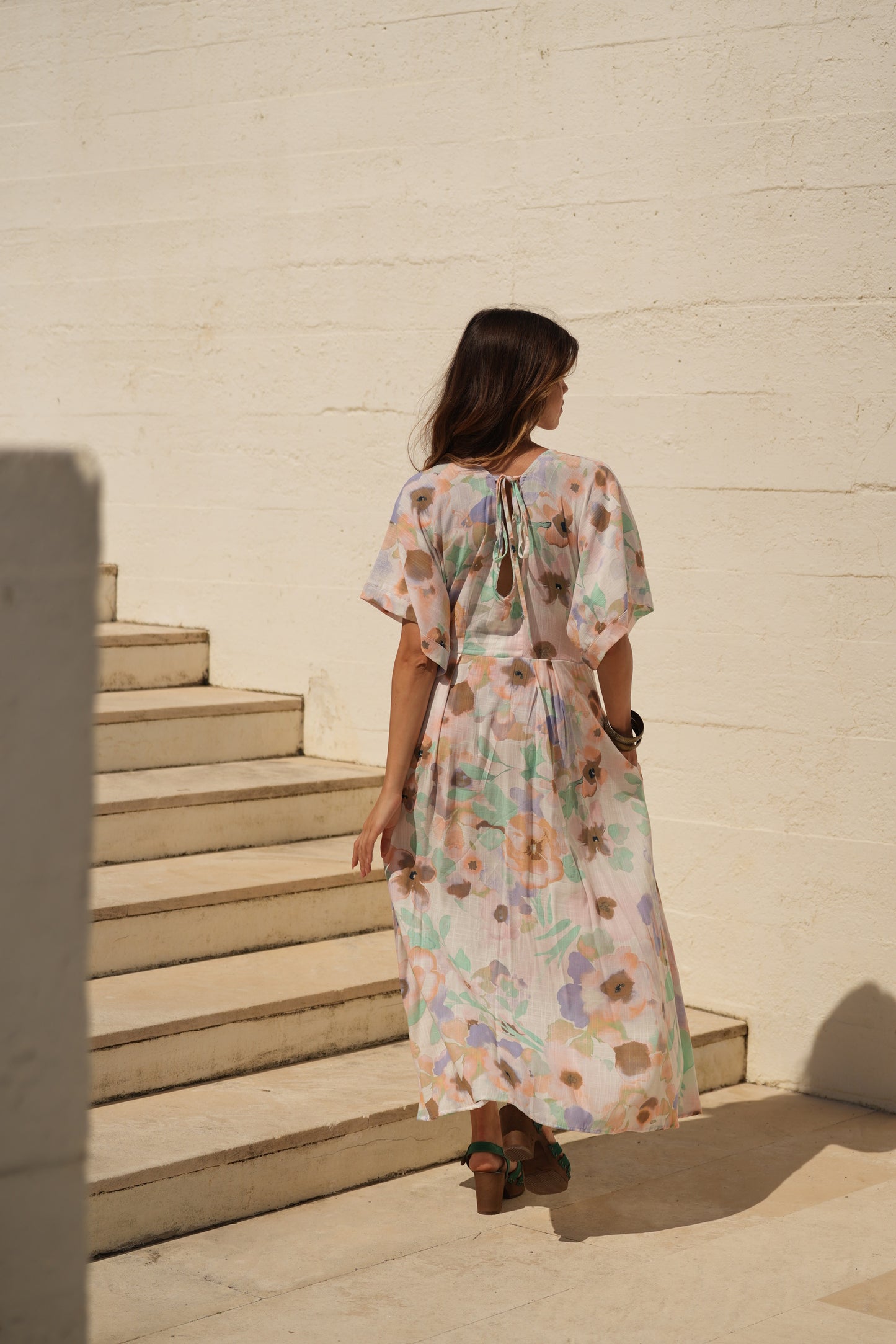 Vestido comprido estampado