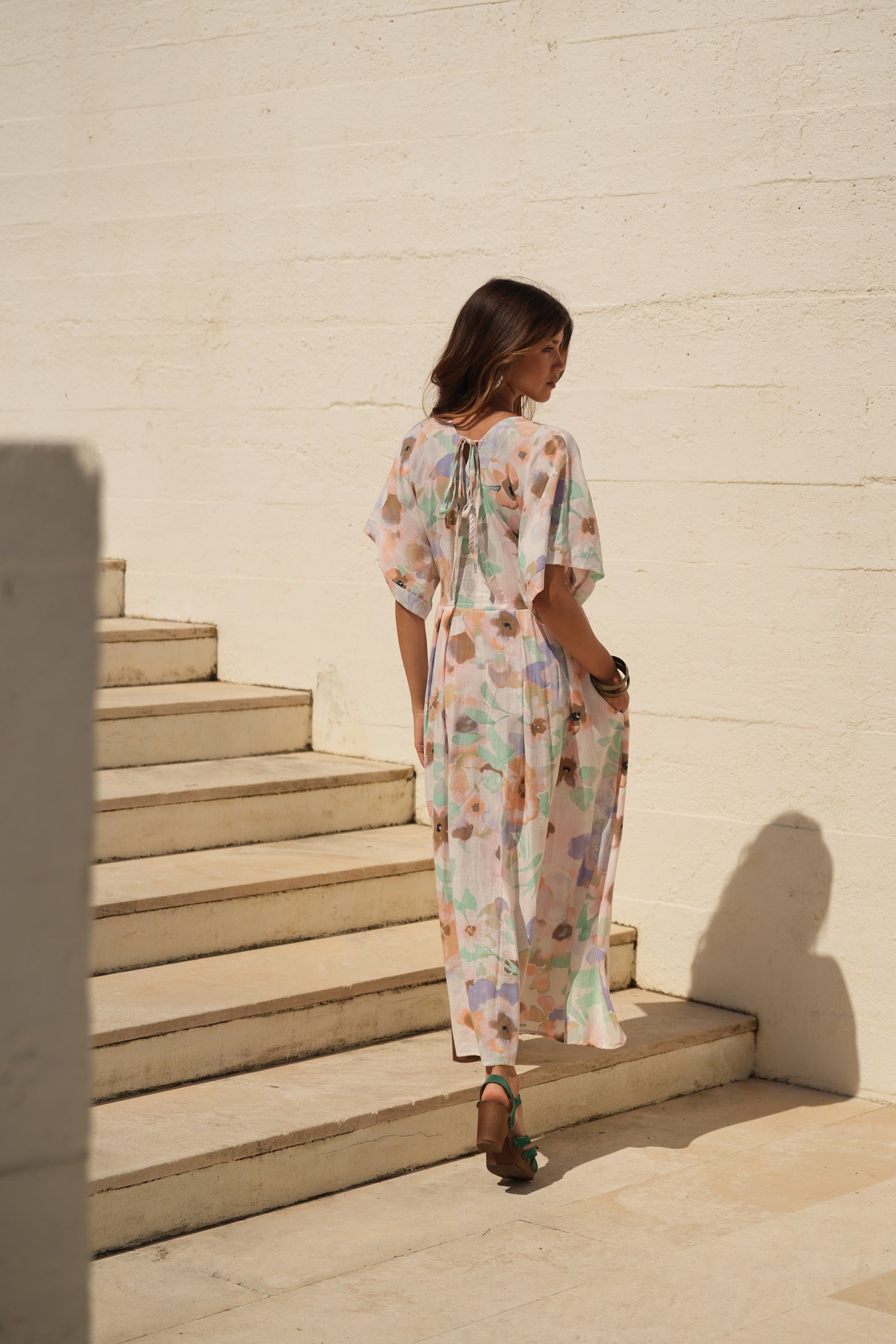 Vestido comprido estampado
