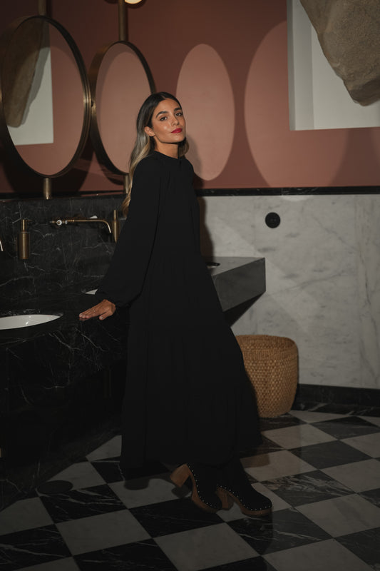 Vestido comprido preto