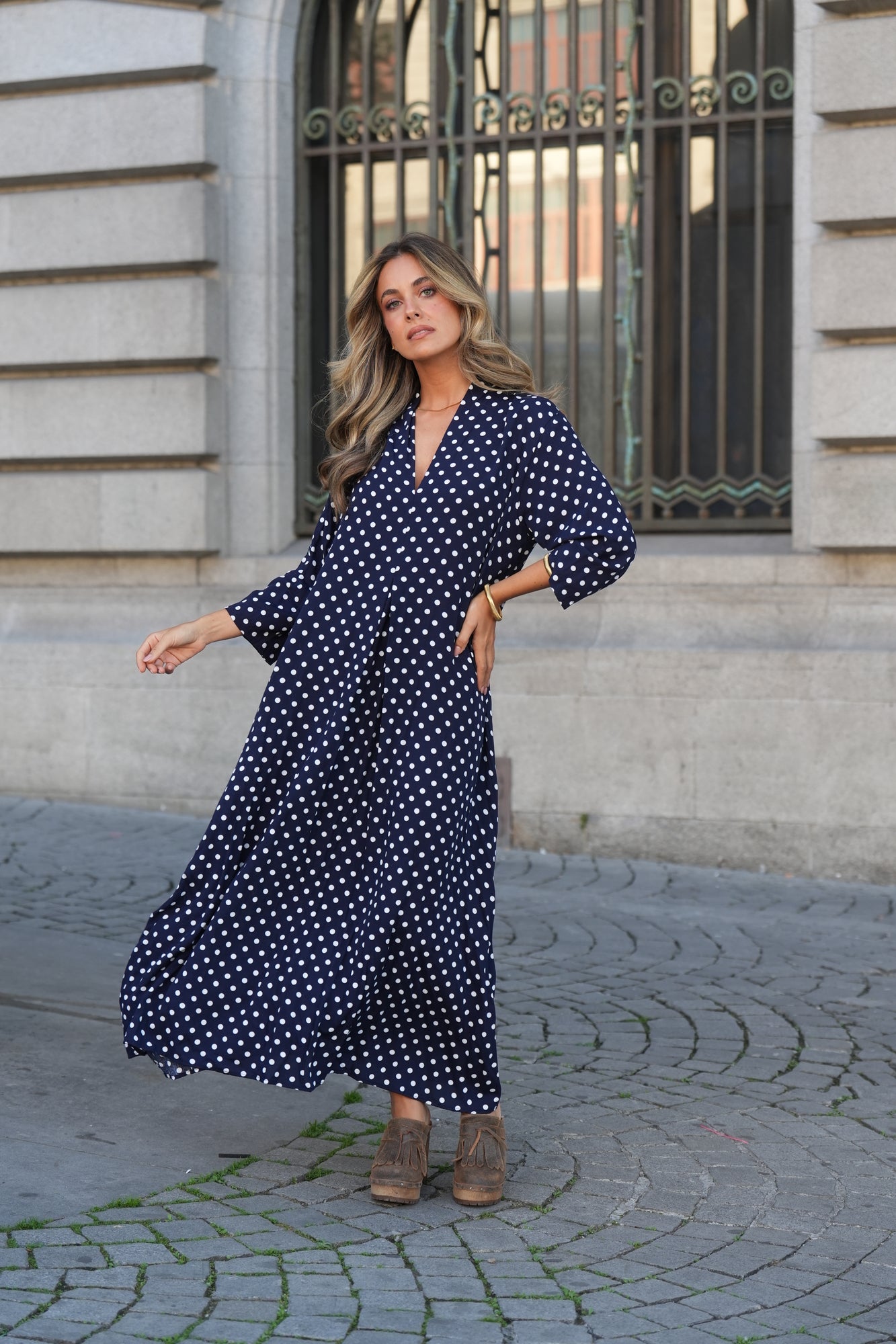 Vestido comprido estampado