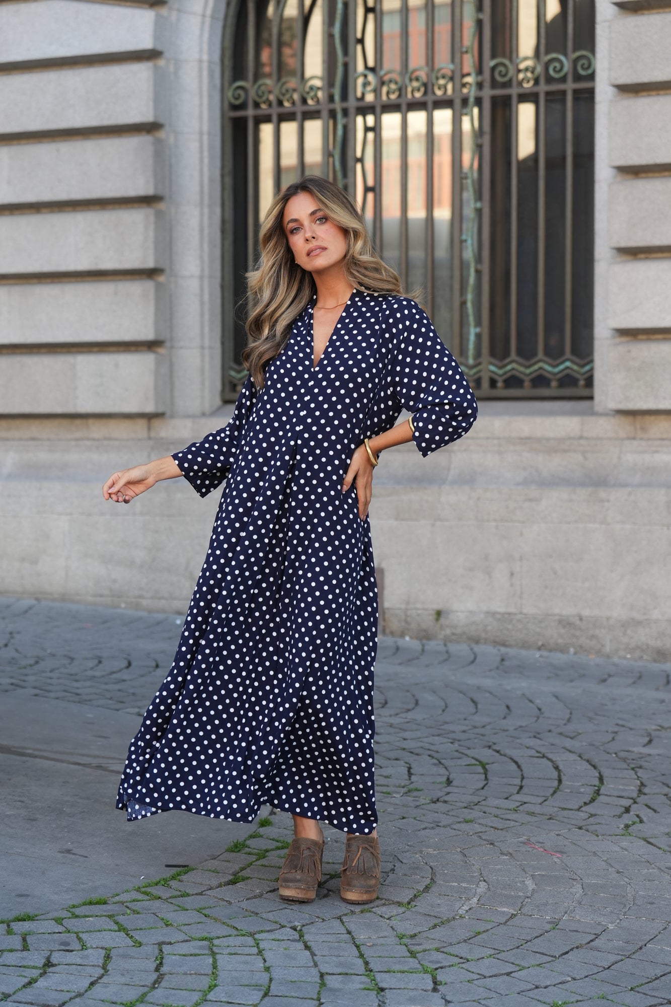 Vestido comprido estampado