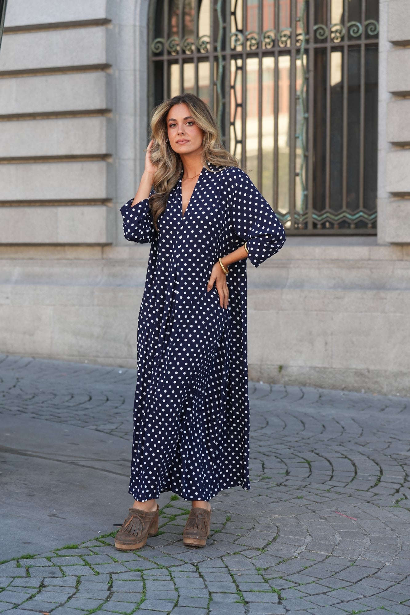 Vestido comprido estampado