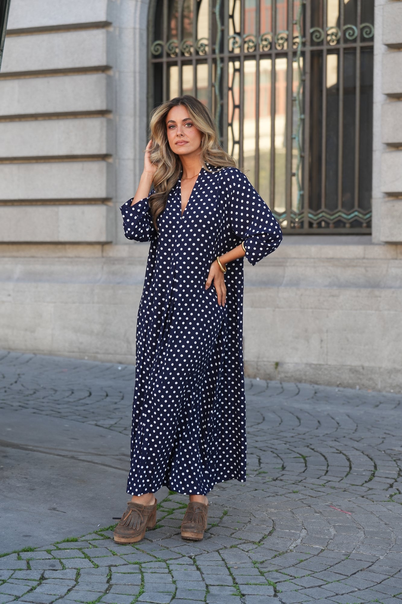 Vestido comprido estampado