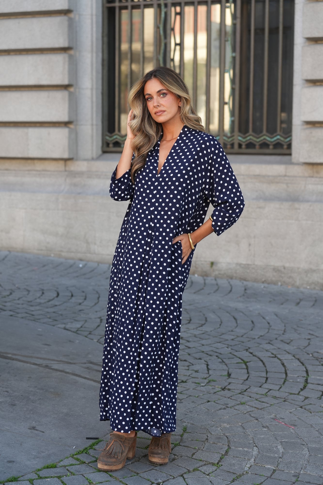 Vestido comprido estampado