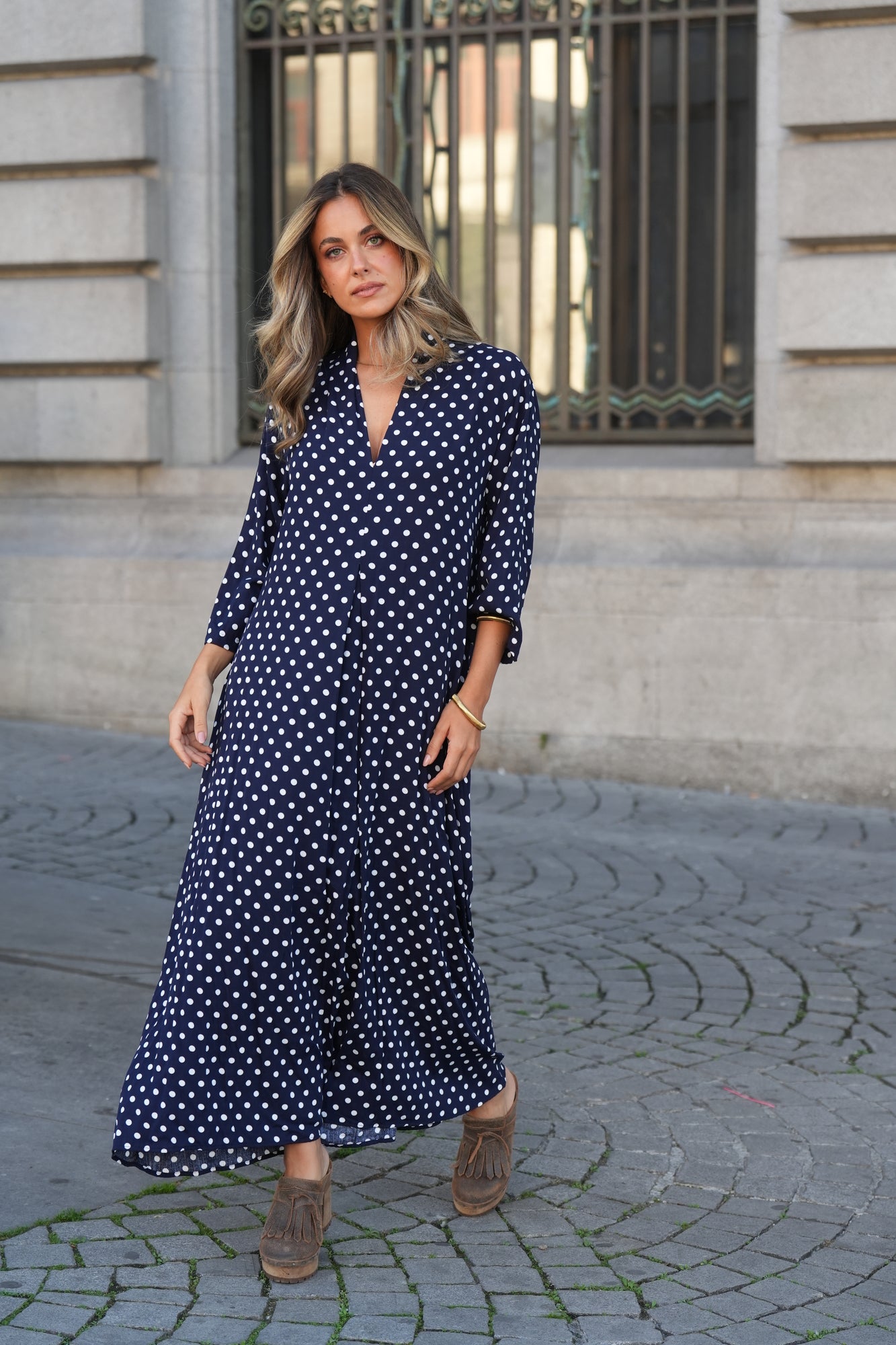 Vestido comprido estampado