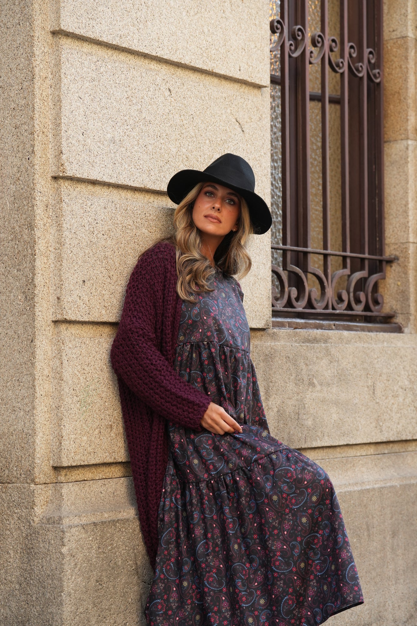 Vestido largo estampado