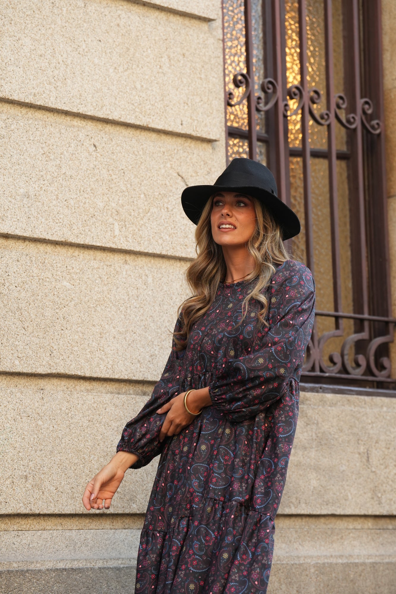 Vestido largo estampado