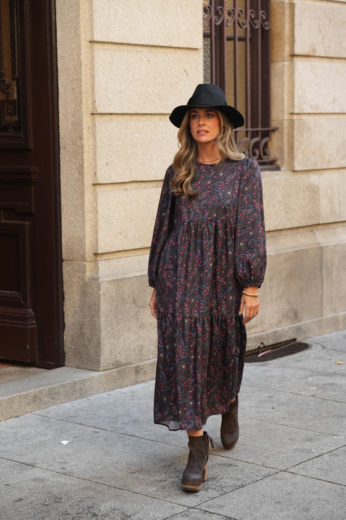 Vestido largo estampado