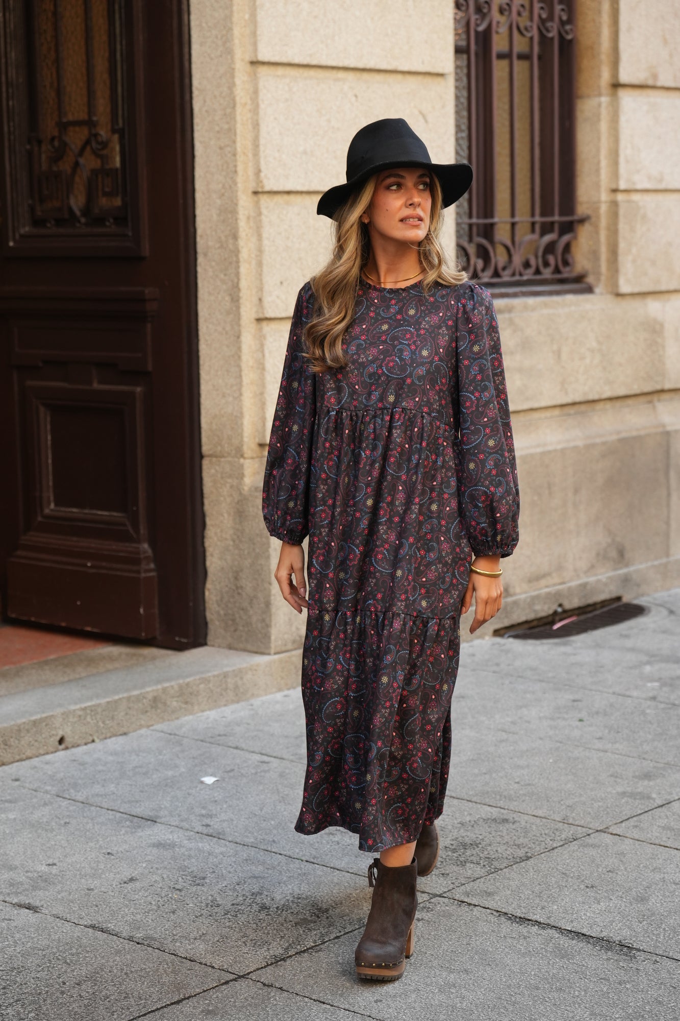 Vestido largo estampado