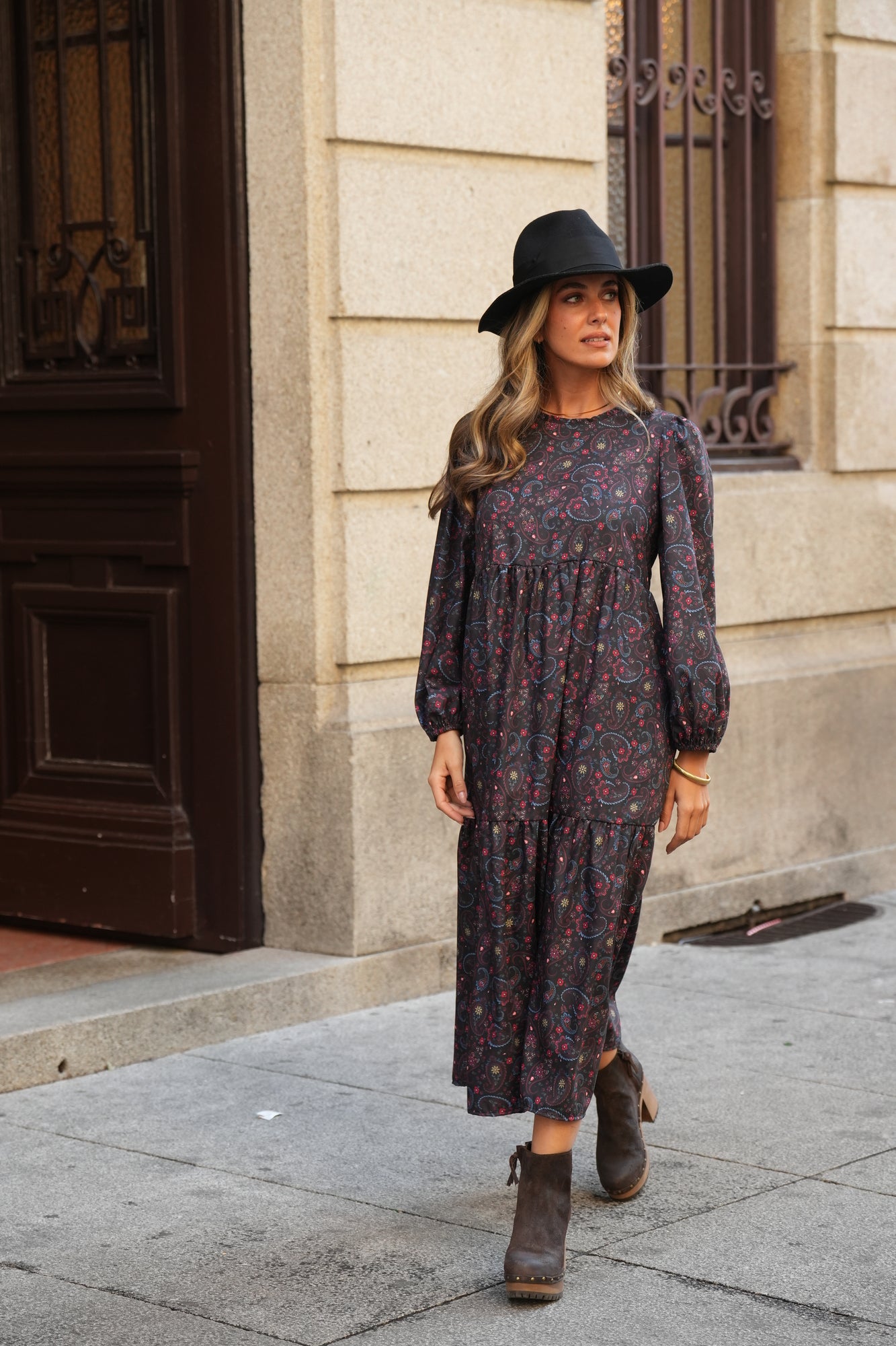 Vestido largo estampado