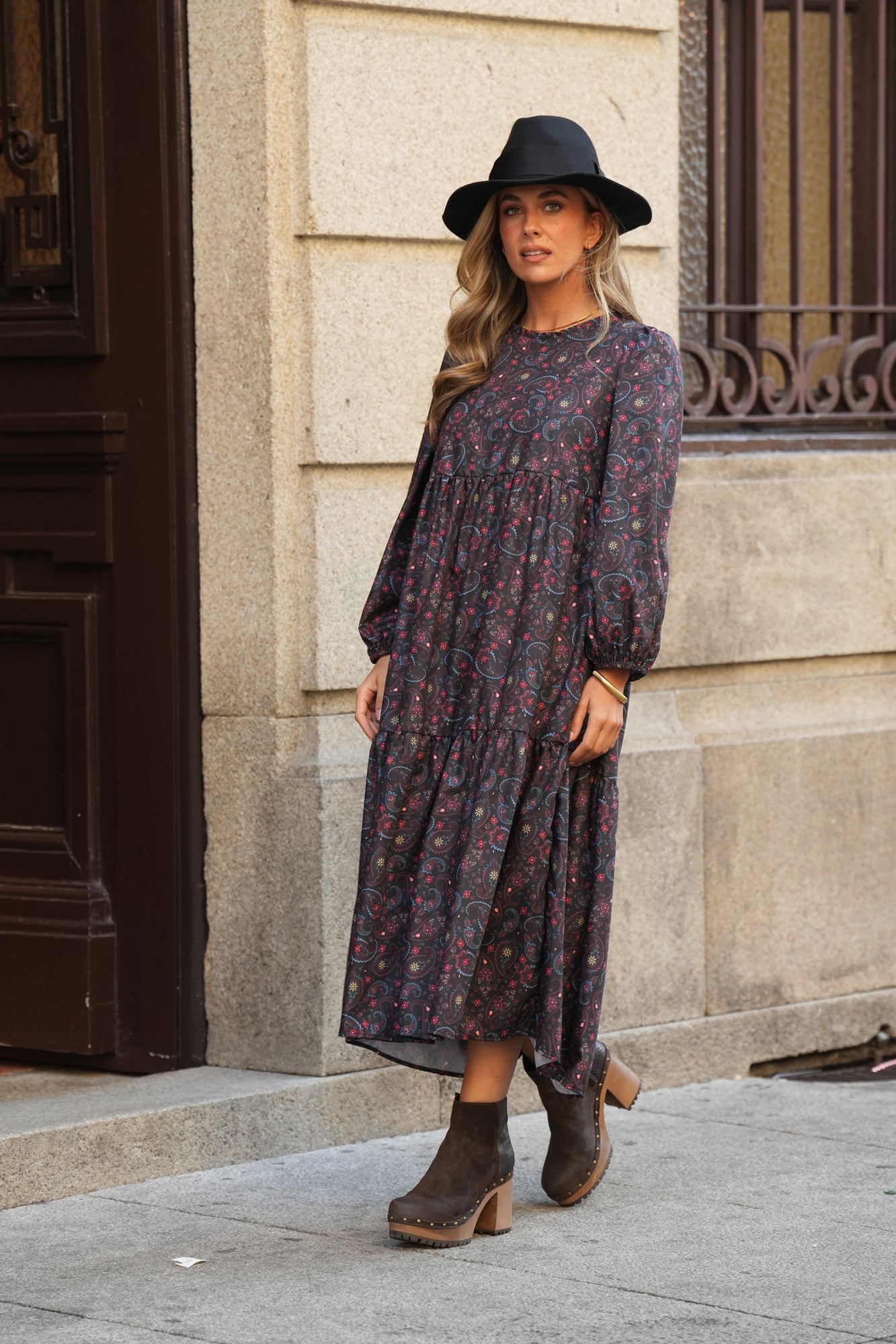 Vestido largo estampado