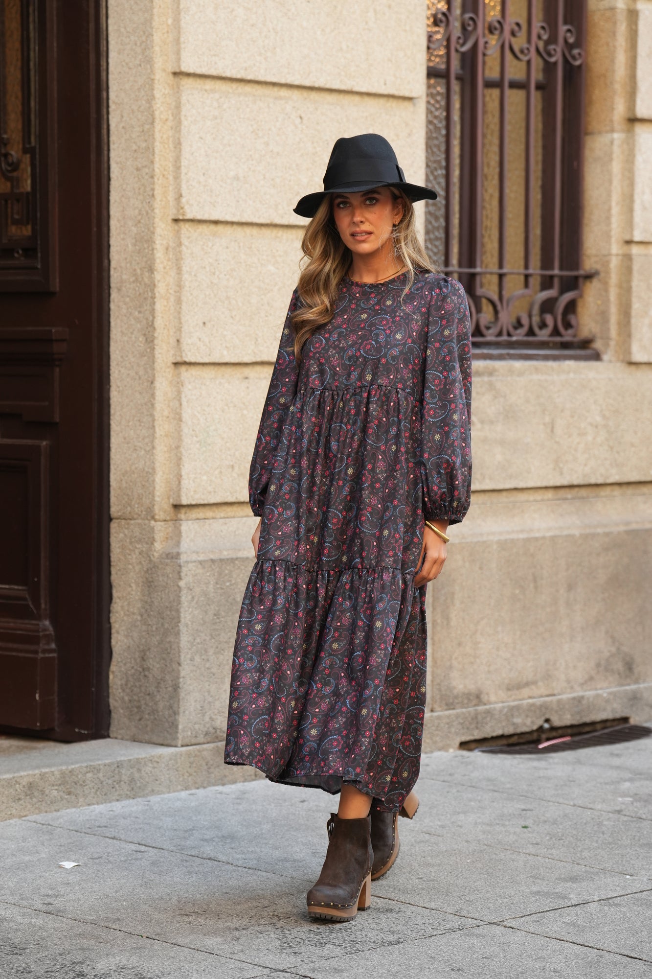 Vestido largo estampado