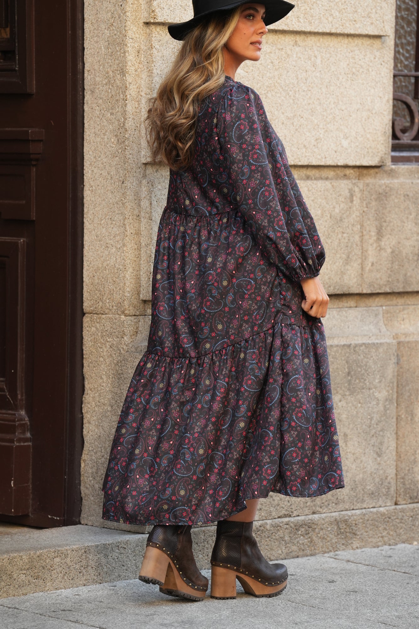 Vestido largo estampado