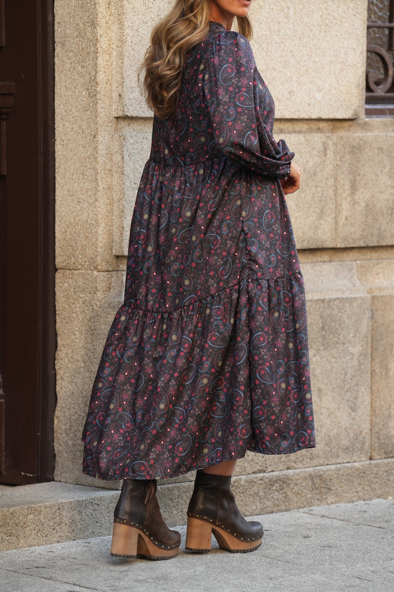 Vestido largo estampado