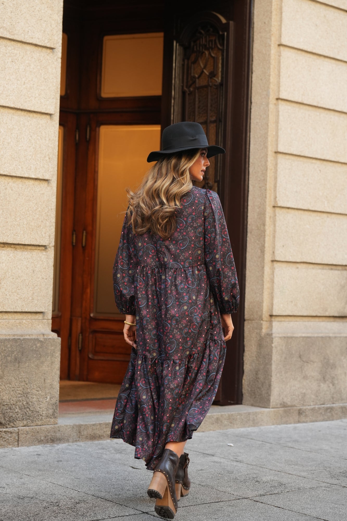 Vestido largo estampado