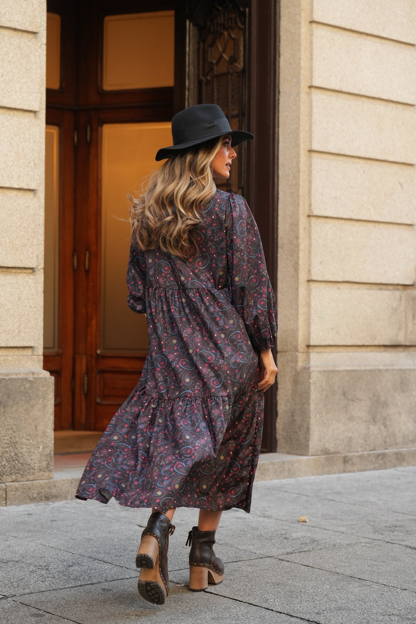 Vestido largo estampado