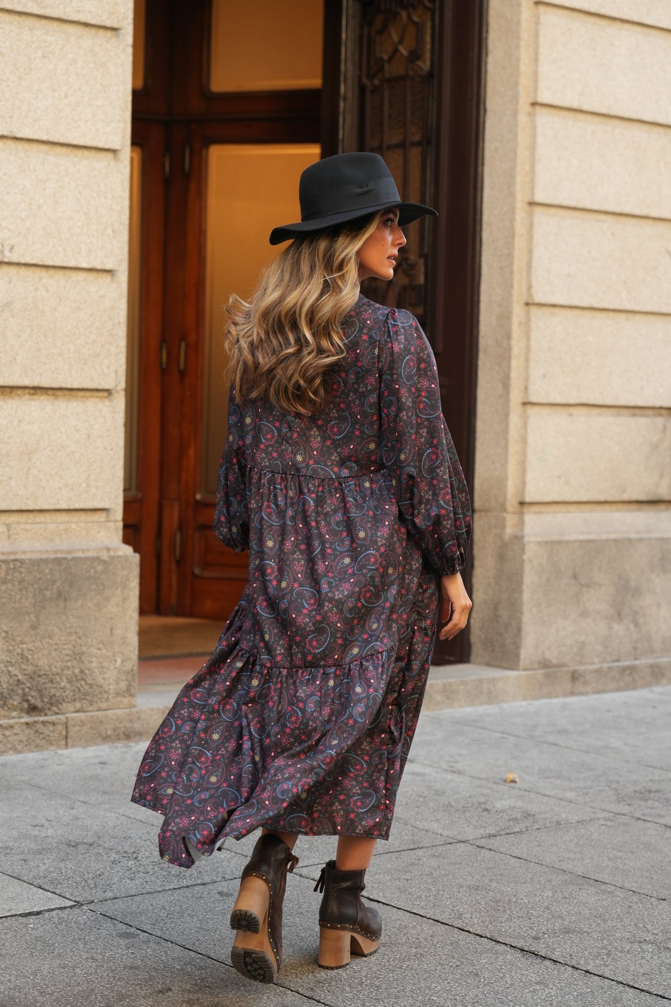 Vestido largo estampado