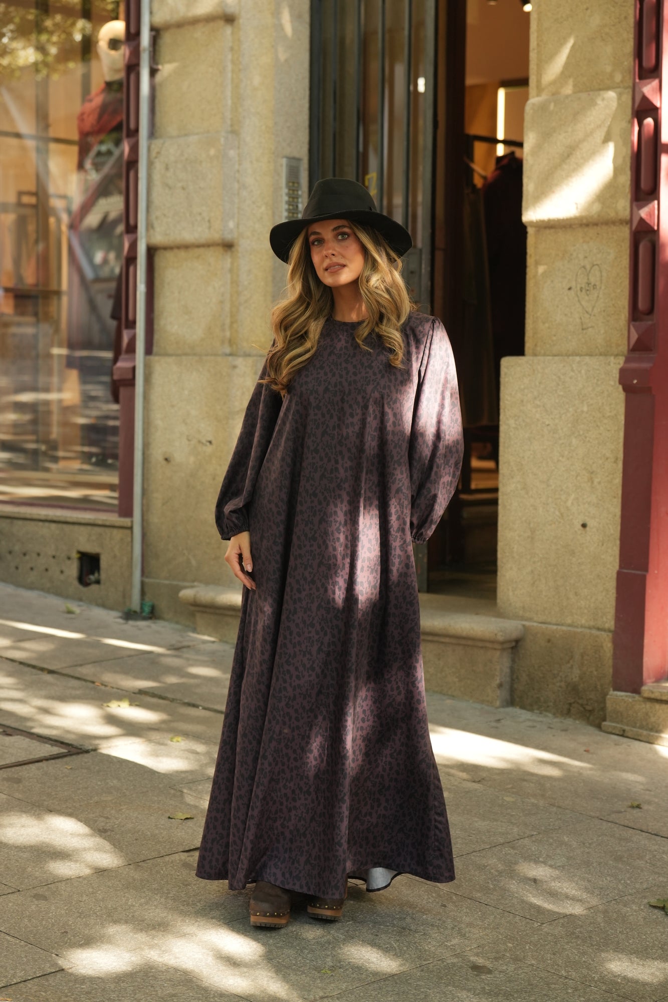 Vestido comprido estampado