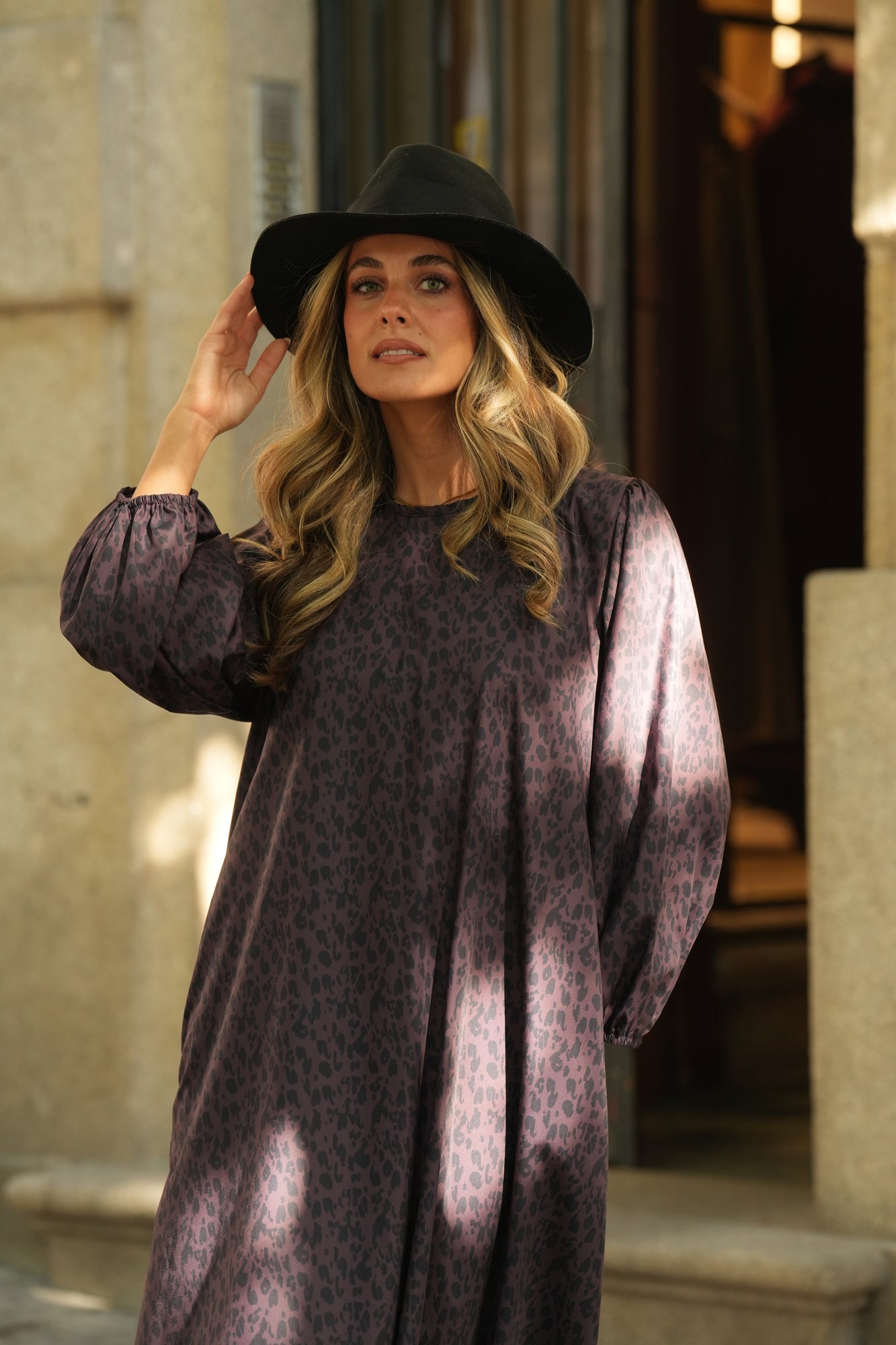 Vestido comprido estampado