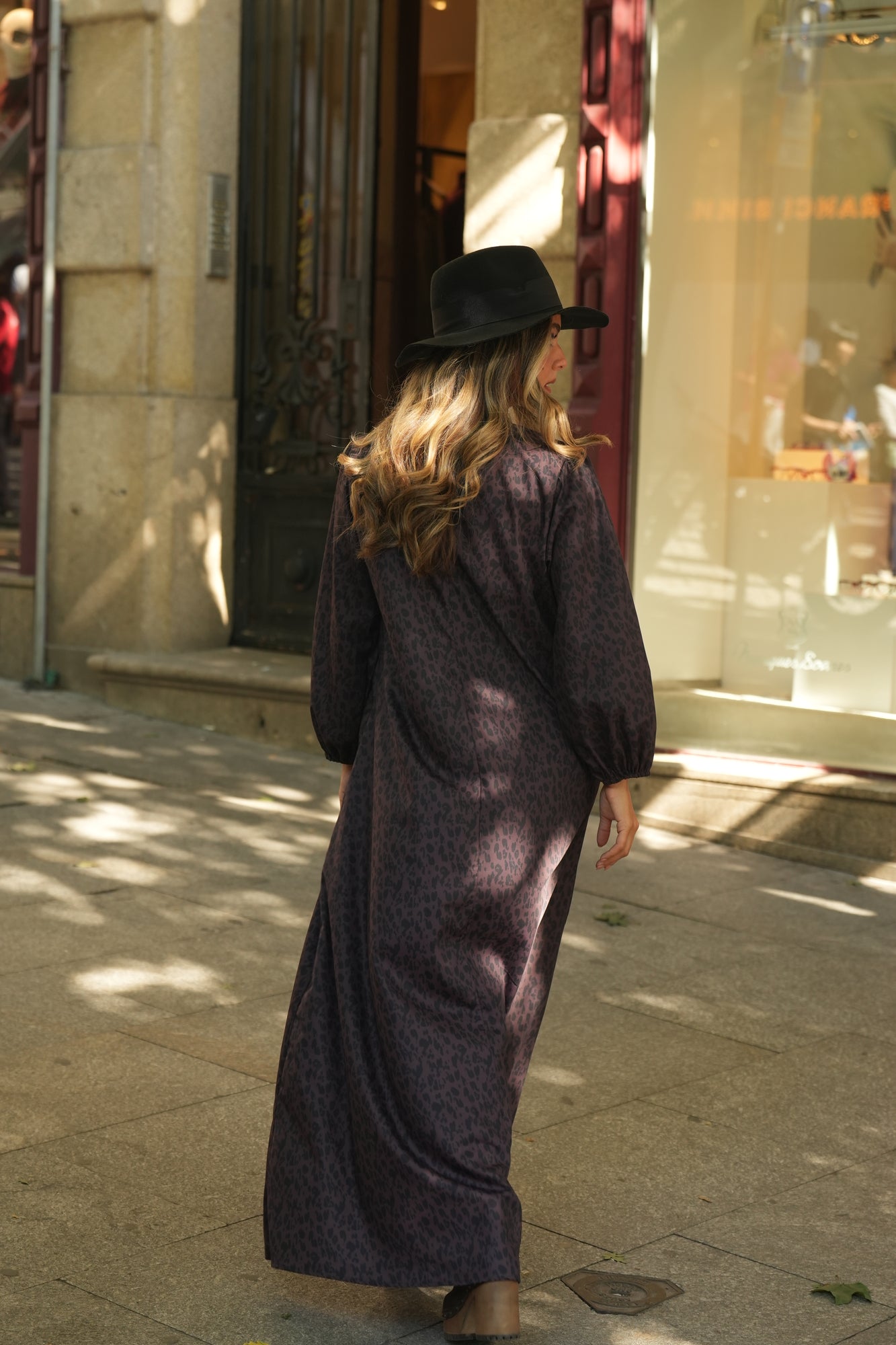 Vestido comprido estampado