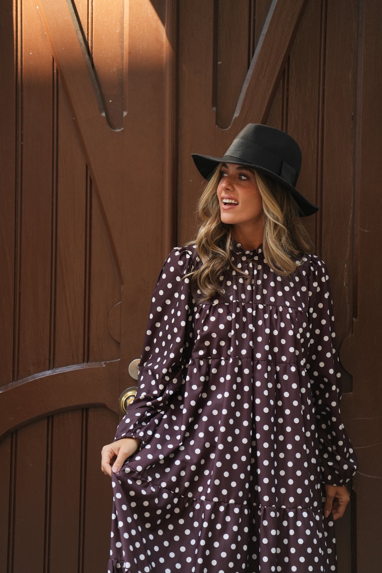 Vestido comprido com folhos