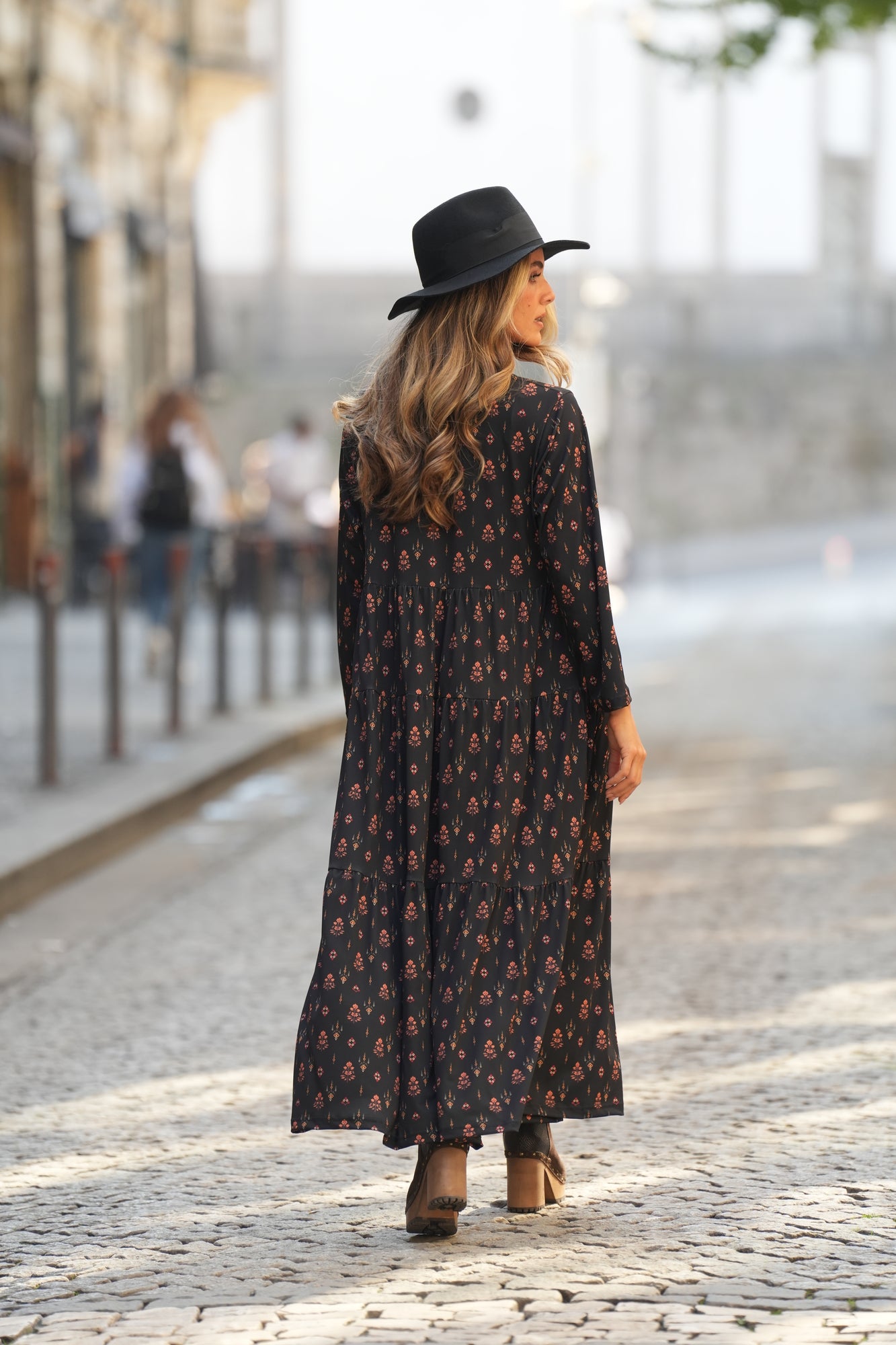 Vestido comprido estampado