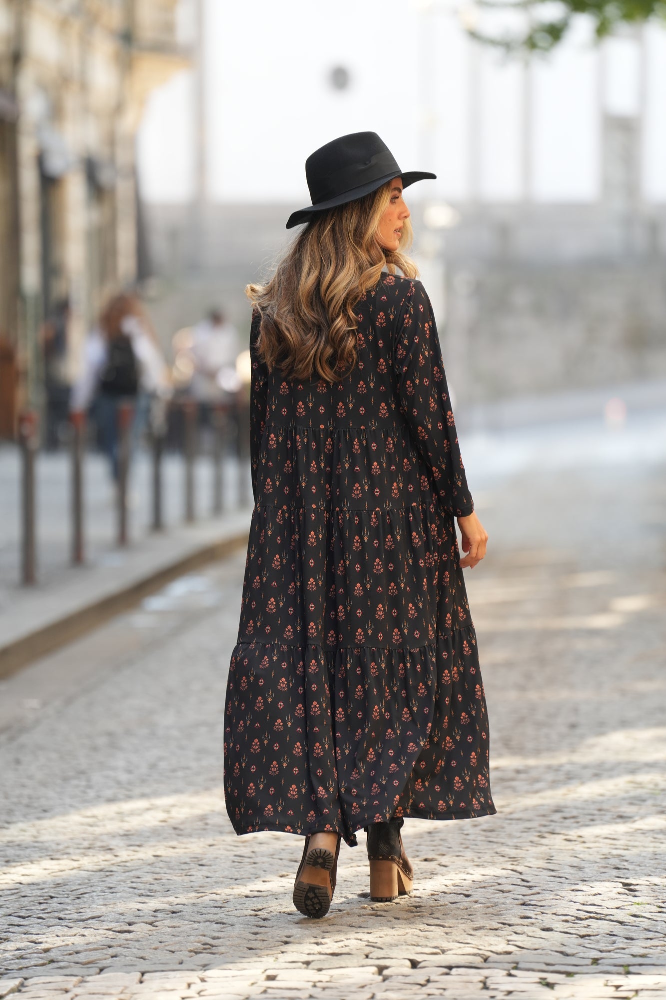 Vestido comprido estampado