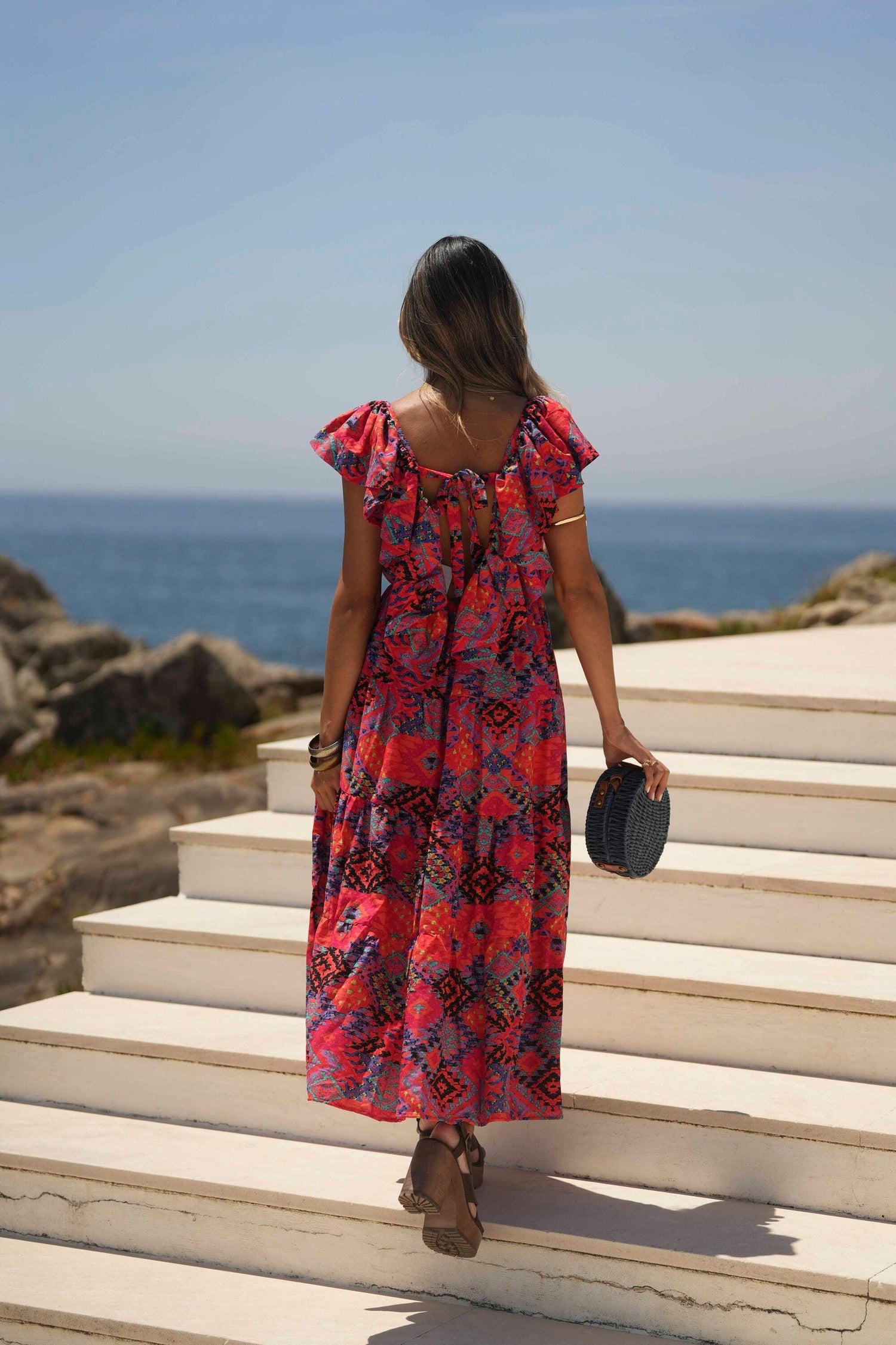 Vestido comprido estampado - BOHOME