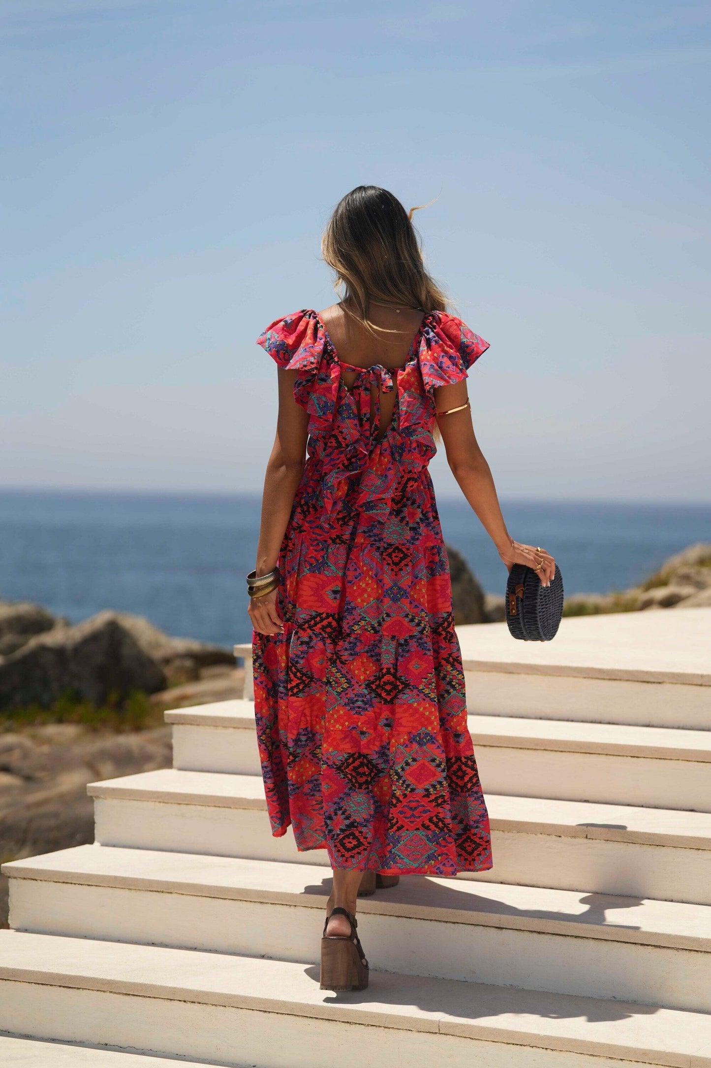 Vestido comprido estampado - BOHOME