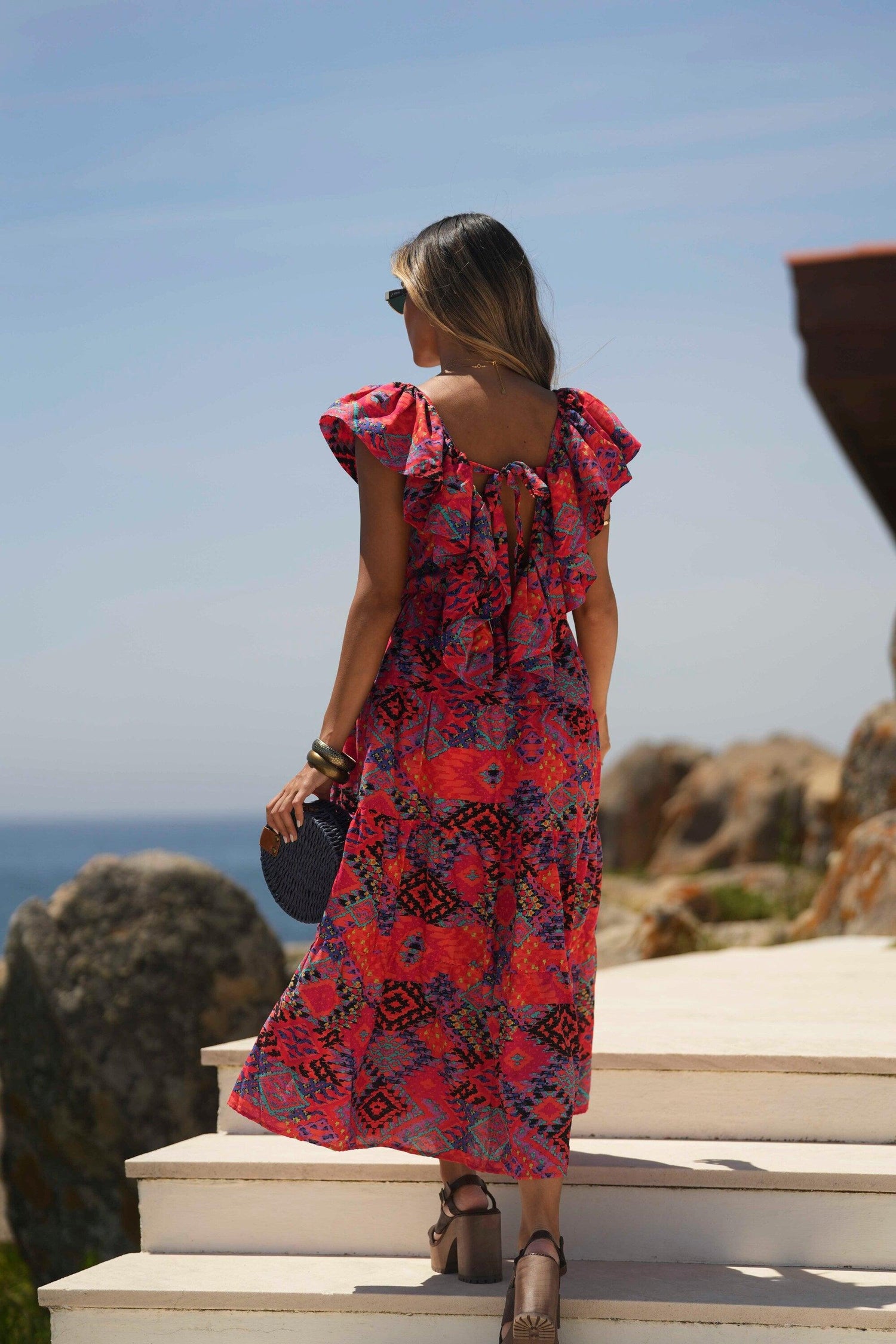 Vestido comprido estampado - BOHOME