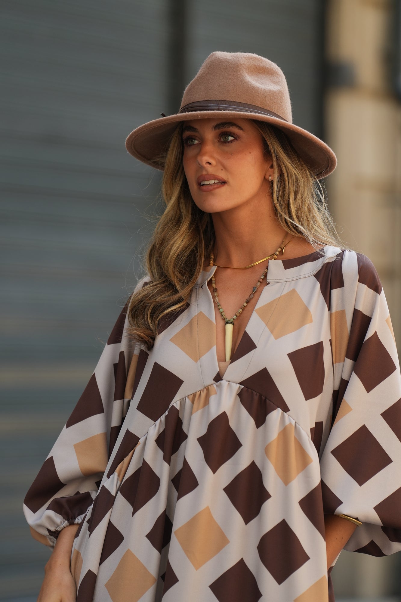 Vestido comprido estampado