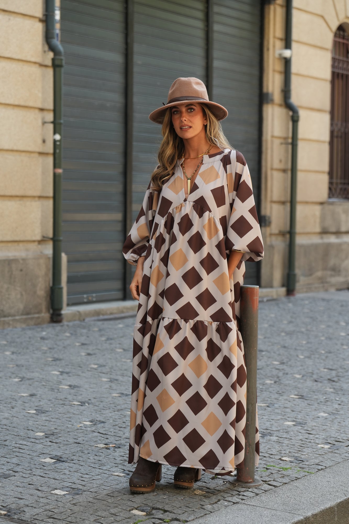 Vestido comprido estampado