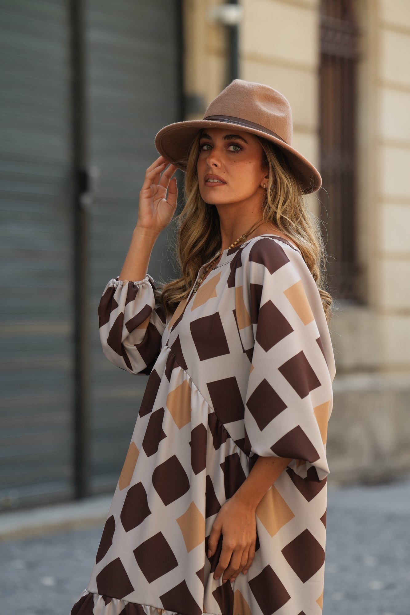 Vestido comprido estampado