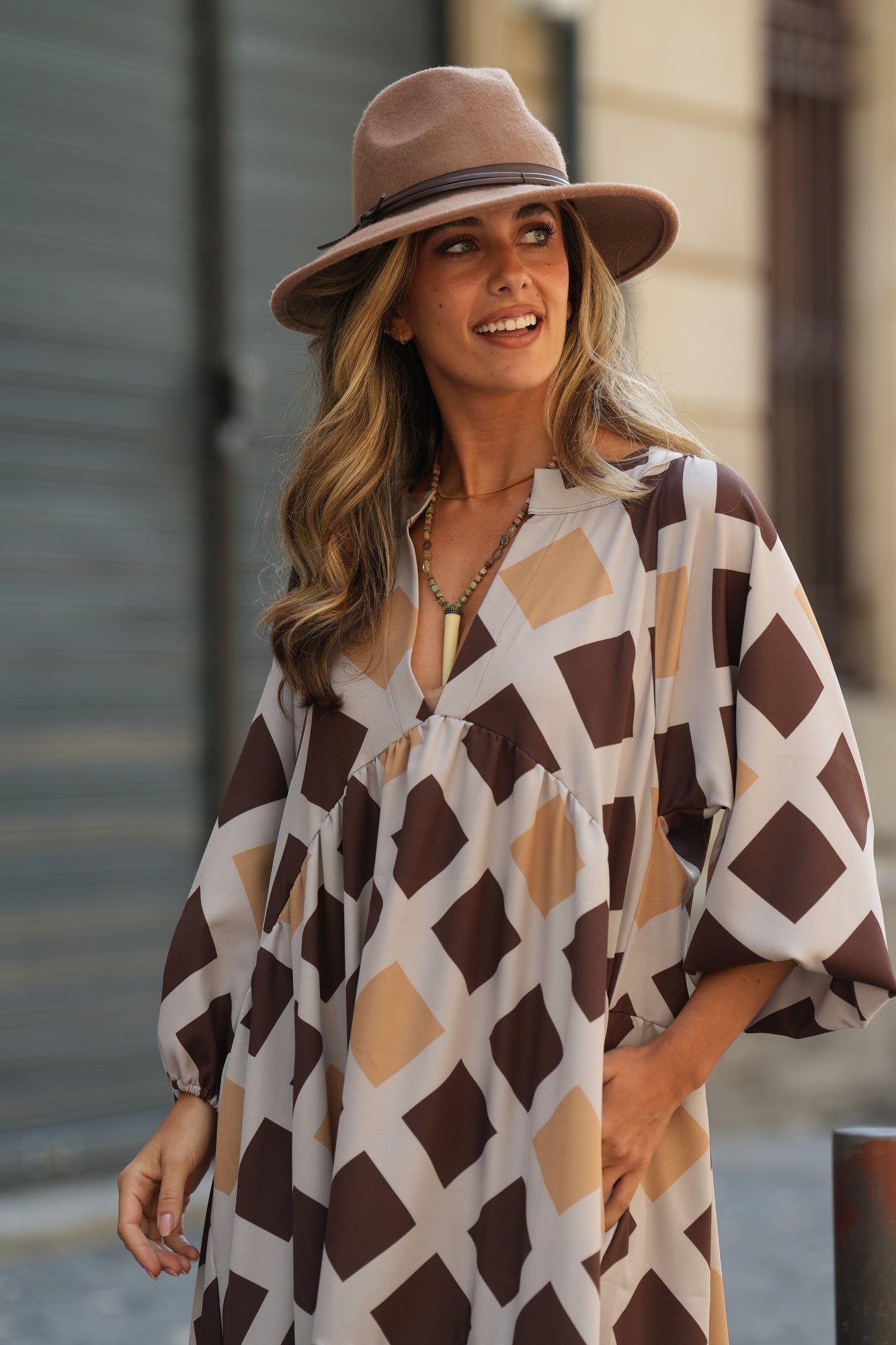 Vestido comprido estampado