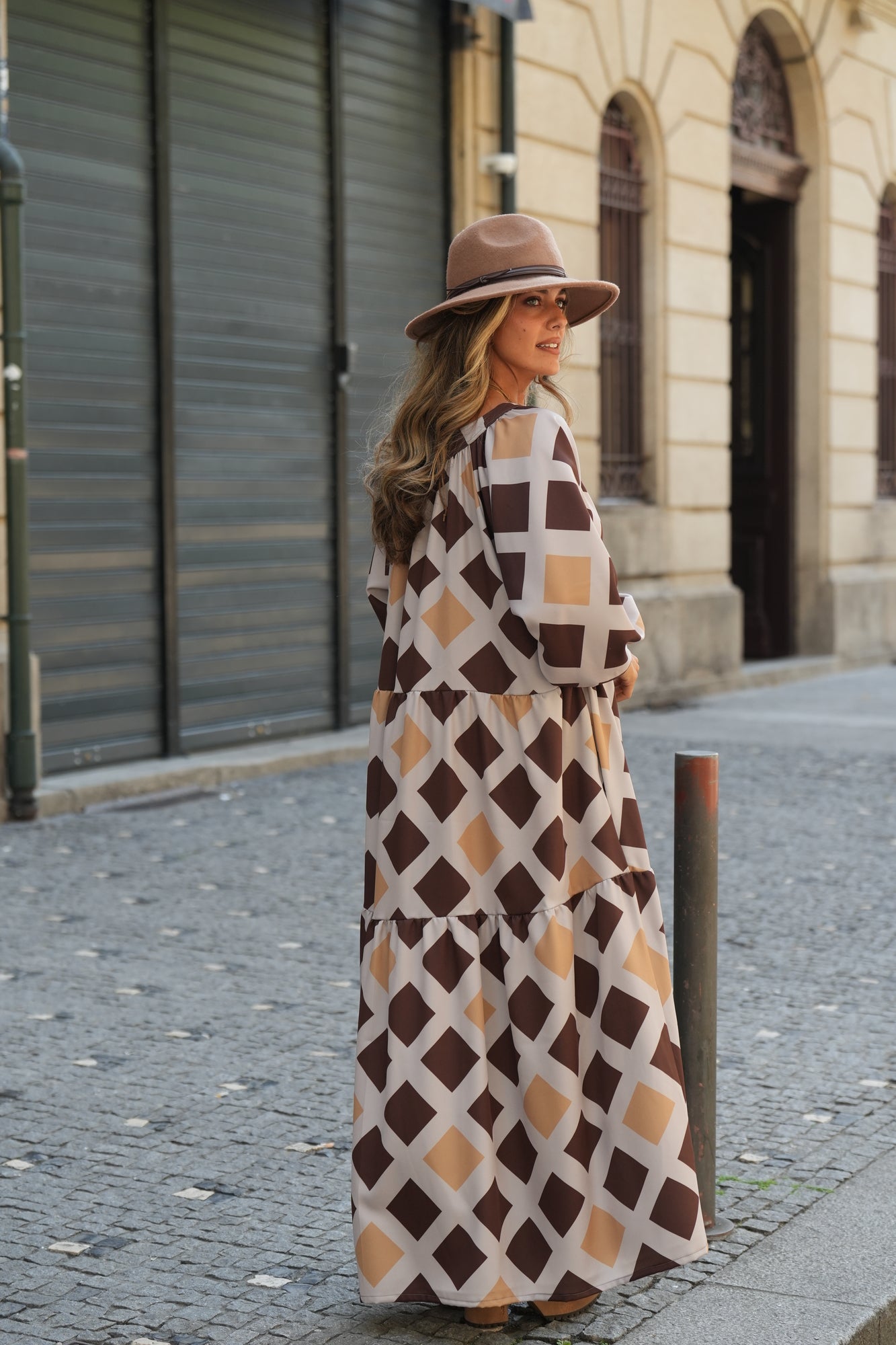 Vestido comprido estampado